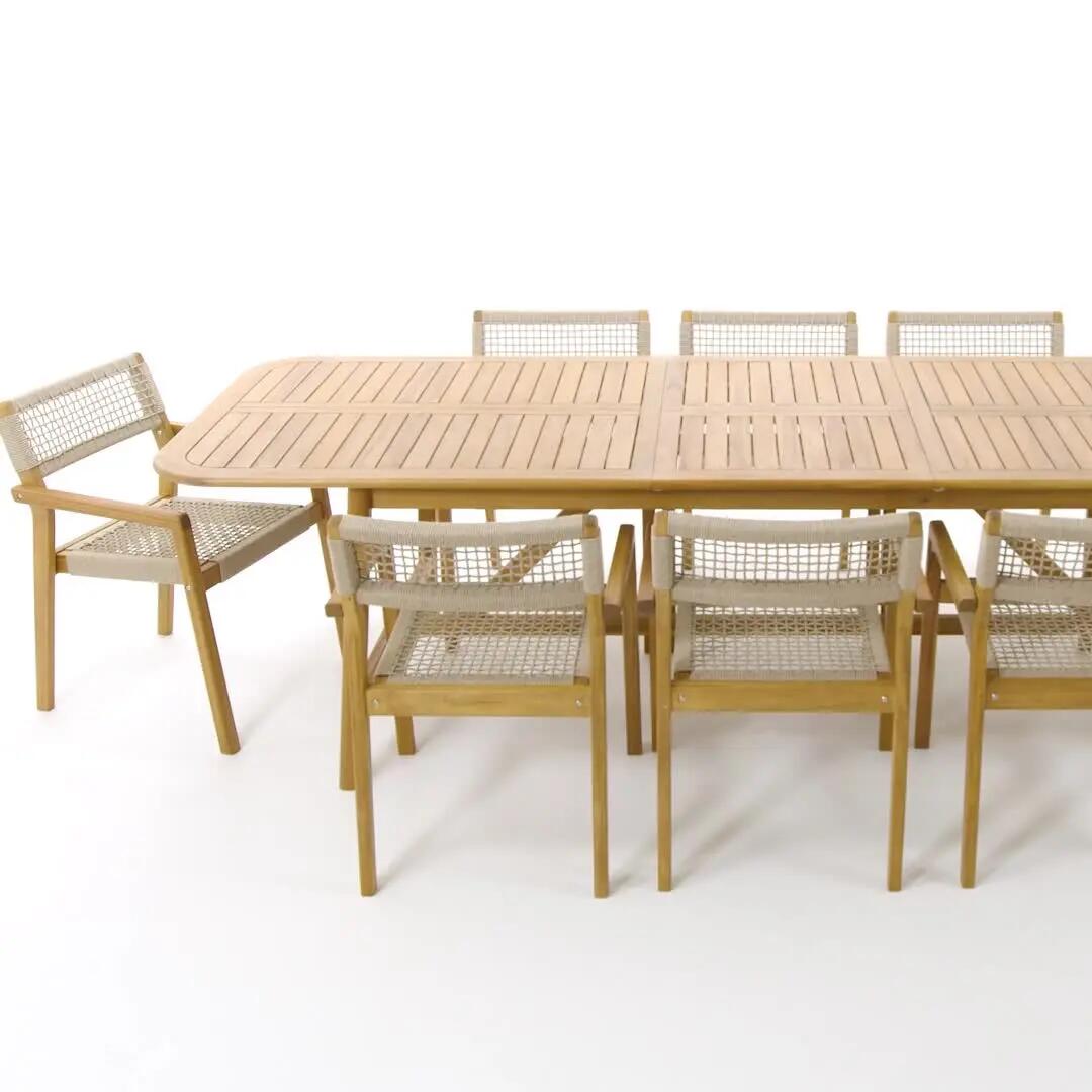 Lot 2 fauteuils en acacia et cordes Oasis NATERIAL - 15