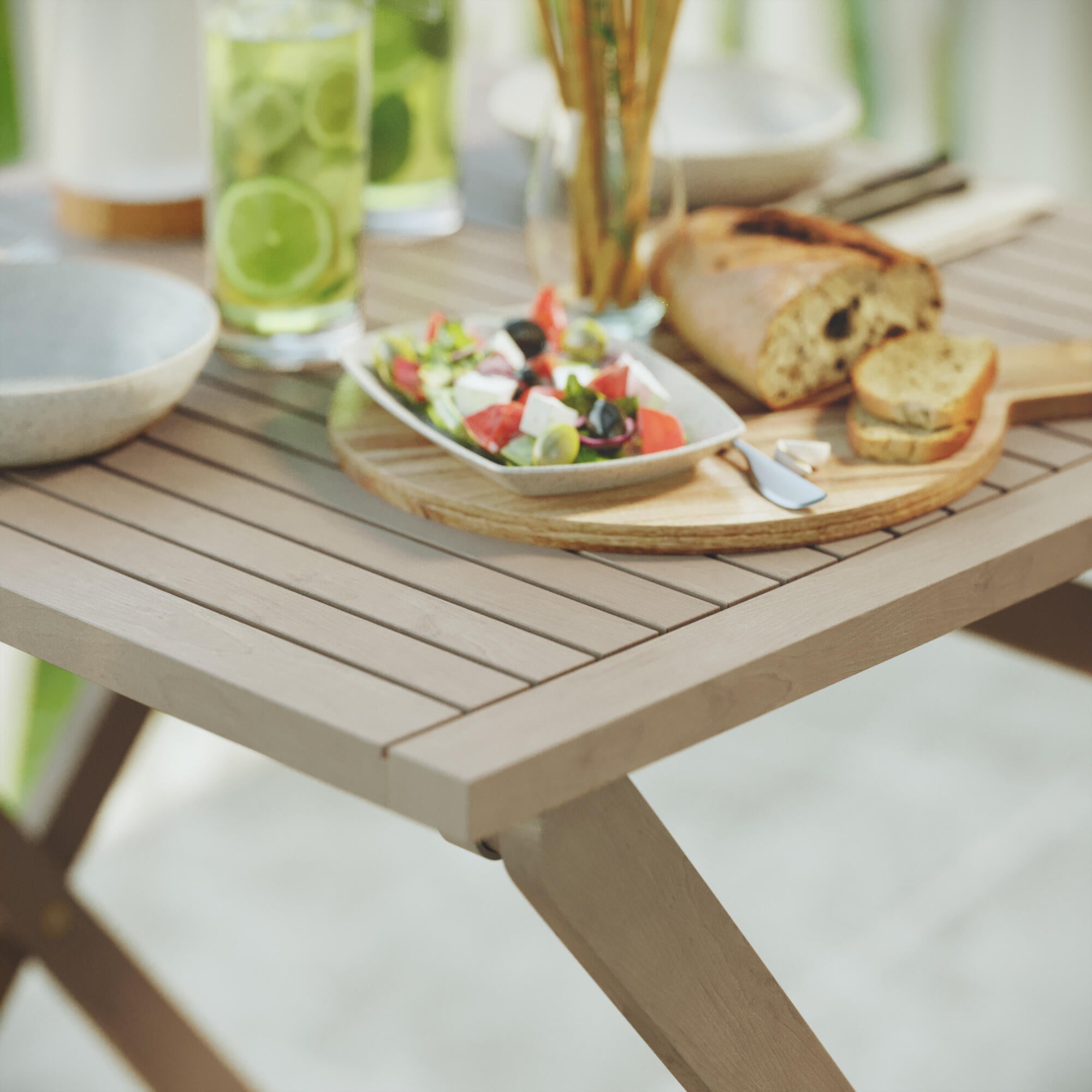 Mesa de madeira NATERIAL SOLIS ORIGAMI 70X70CM ACACIA - 7