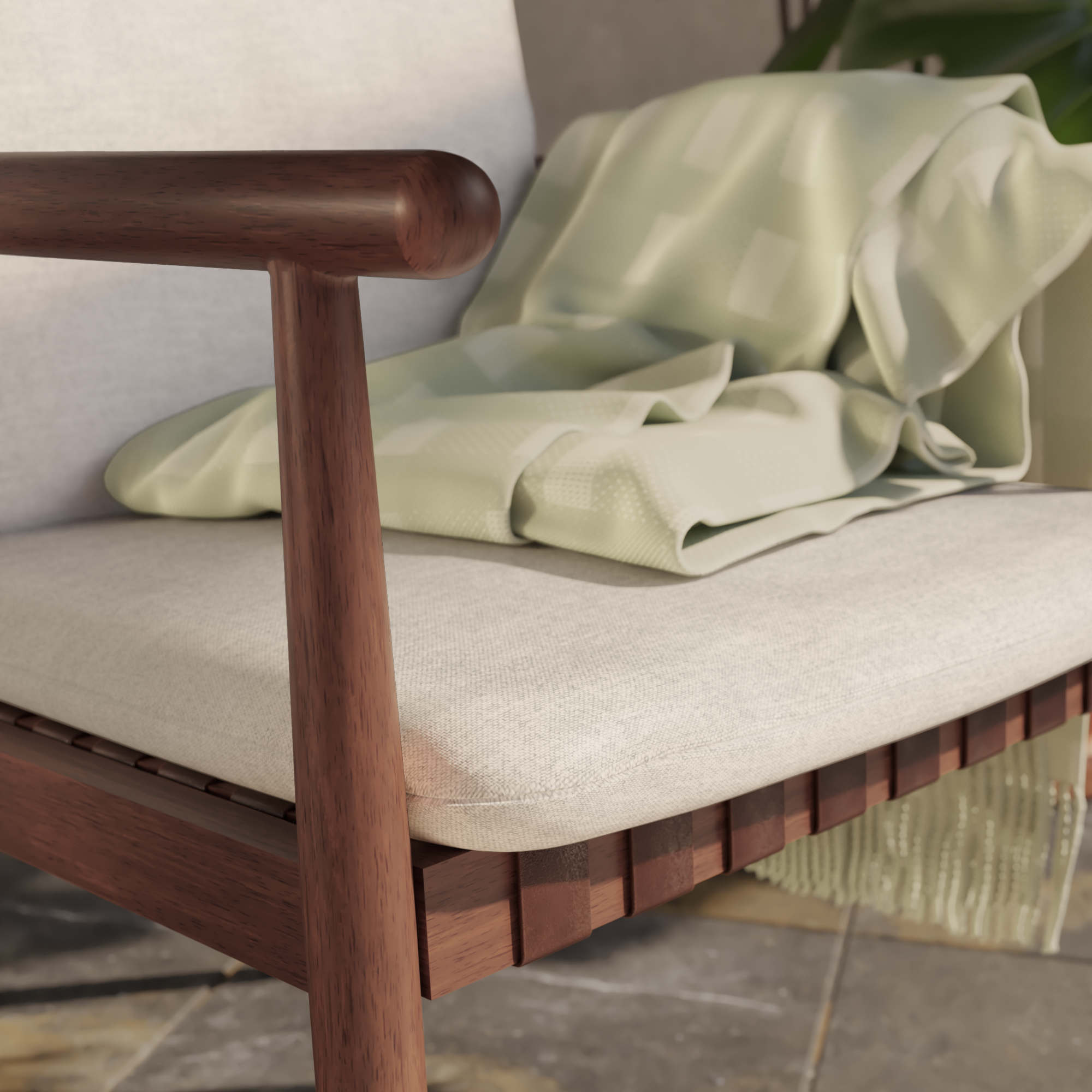 Set de 2 fauteuils en aluminium effet bois Retro NATERIAL - 8