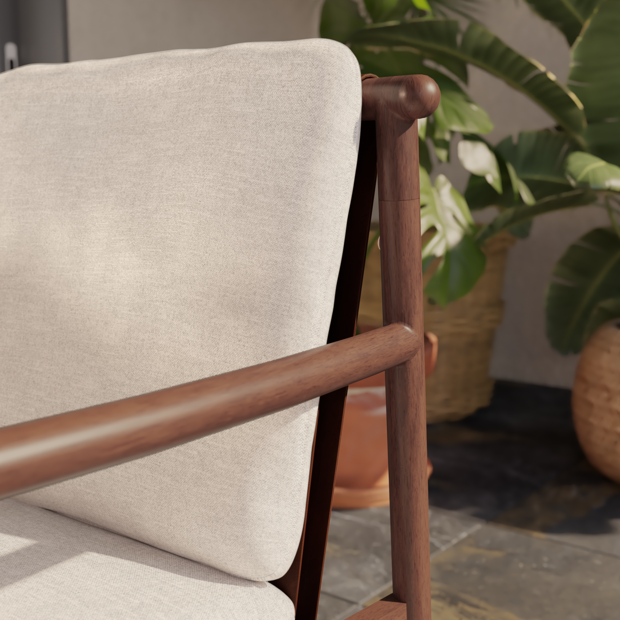 Set de 2 fauteuils en aluminium effet bois Retro NATERIAL - 7