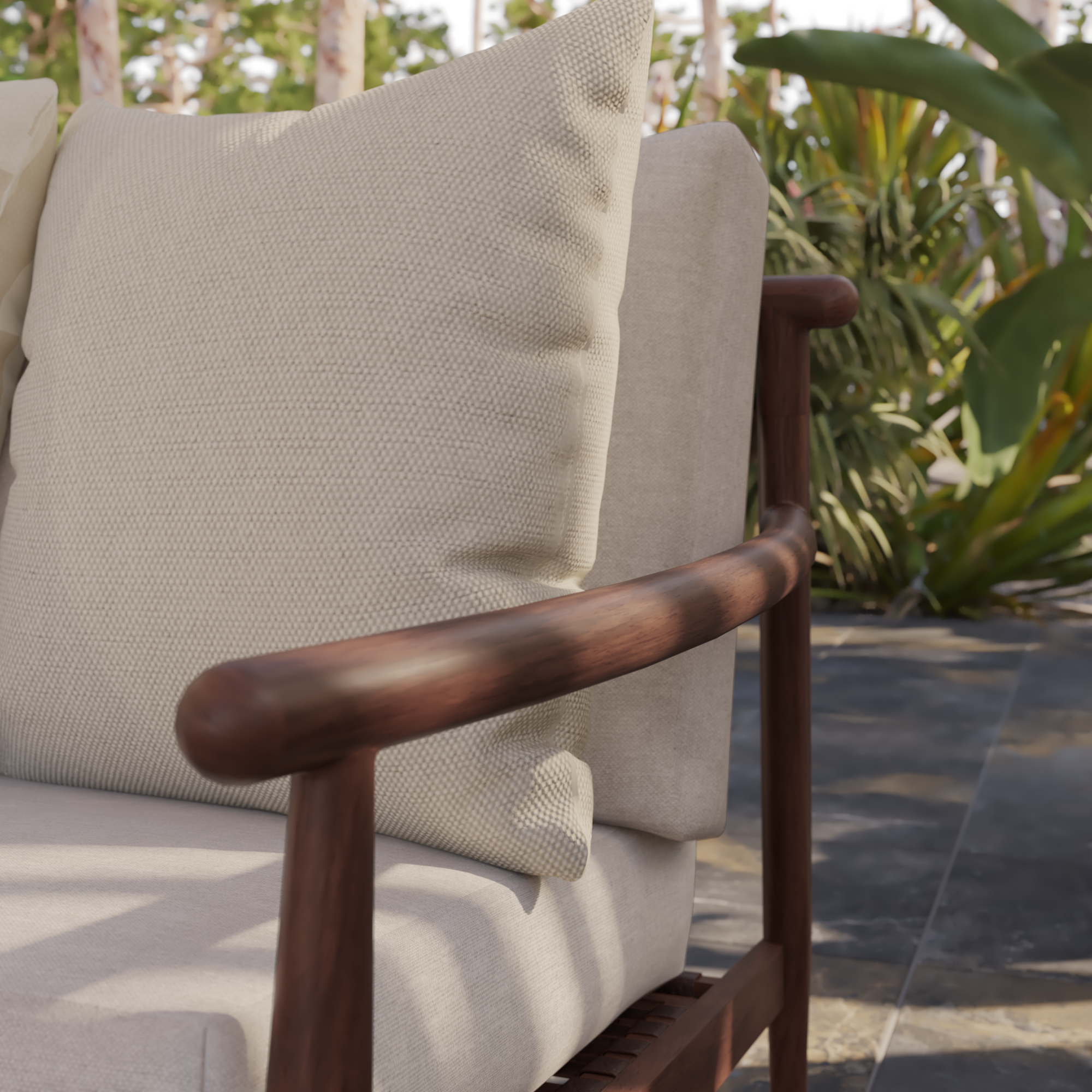 Canapé 2 personnes en aluminium Retro NATERIAL - 8