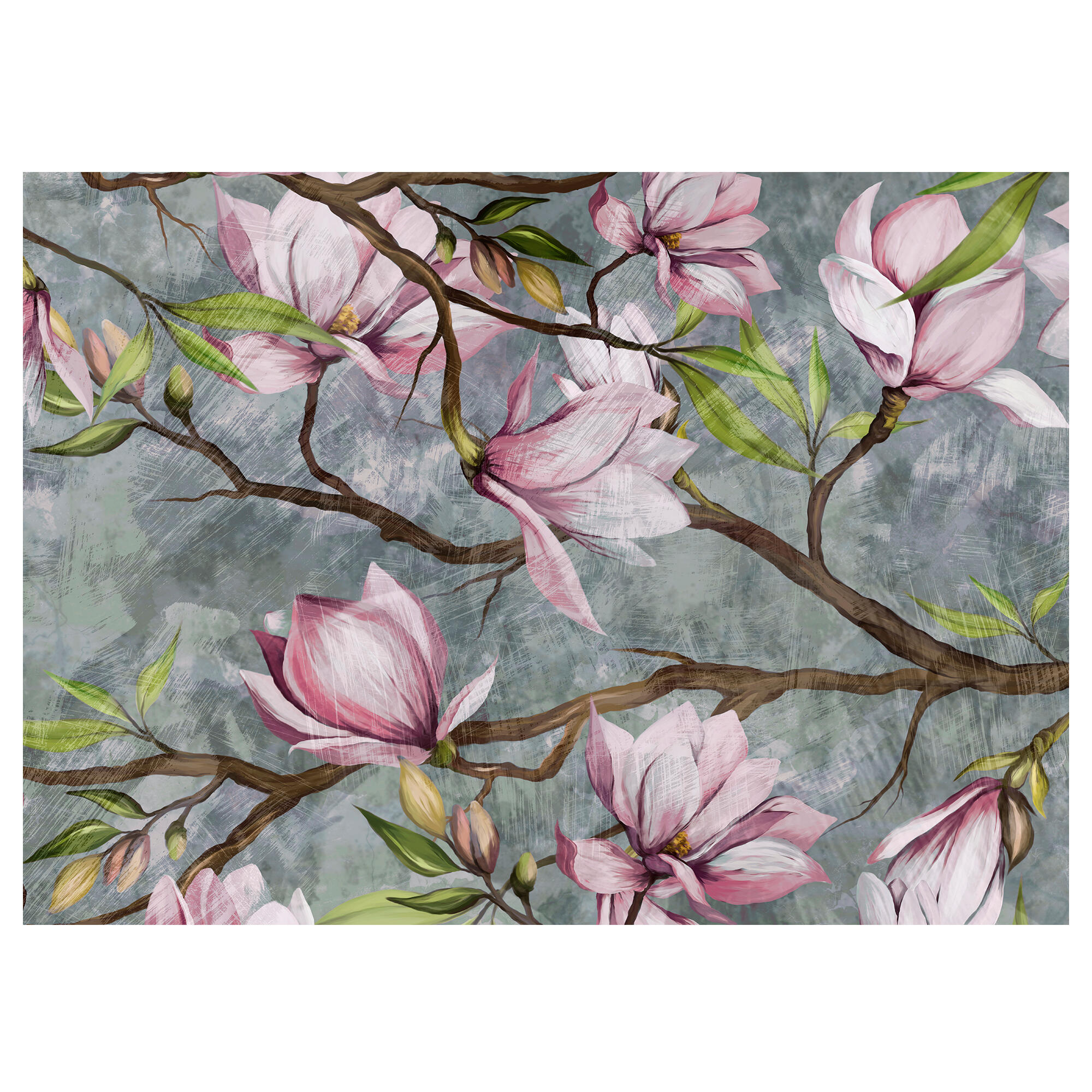 Pintura decorativa FLOR 506 80x120 cm rosa - 2
