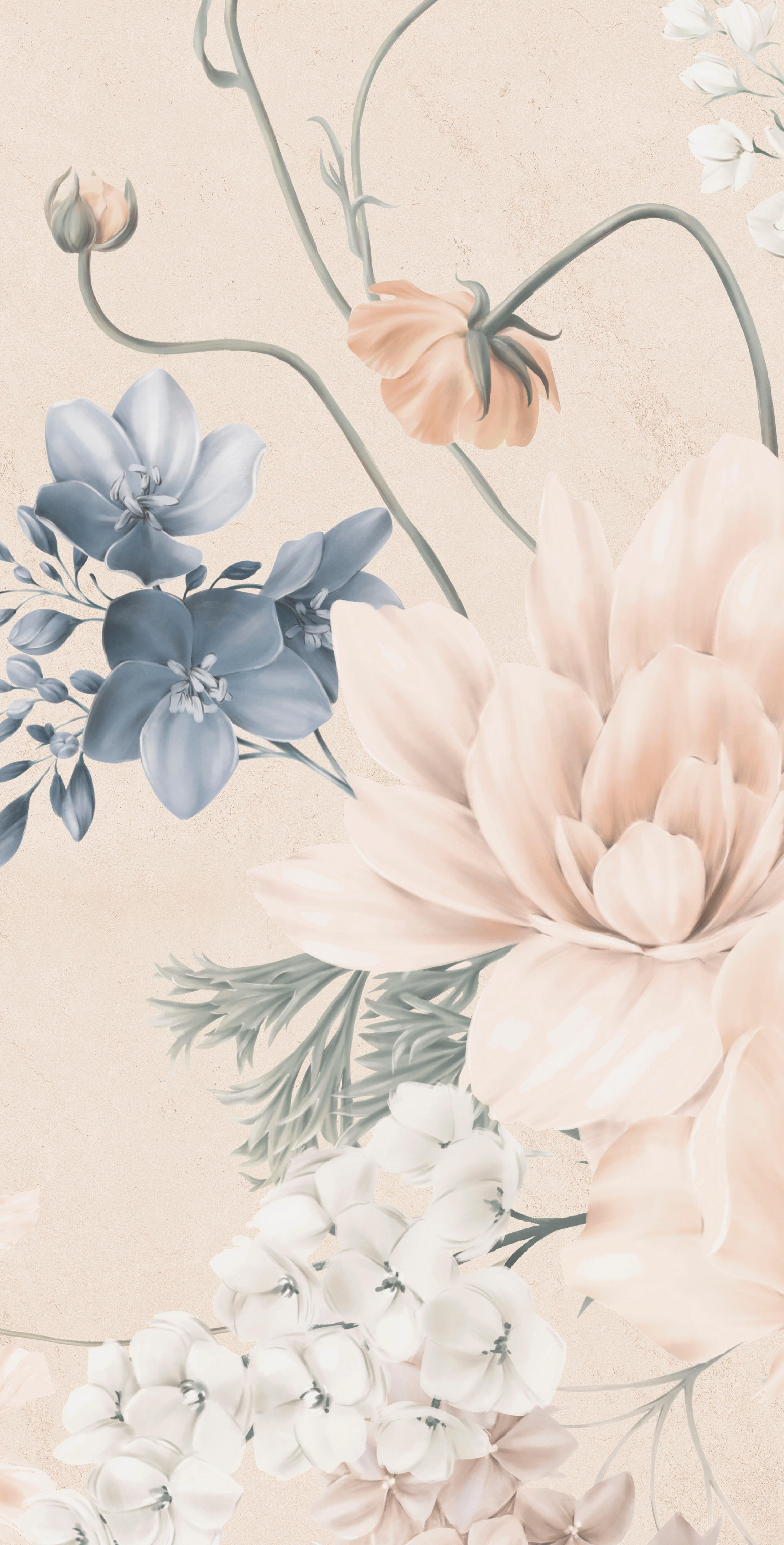 Mural adhesivo Pvc texturado limpieza con paño húmedo naturaleza My Place naranja 132 x 260 cm MOTIF - 6