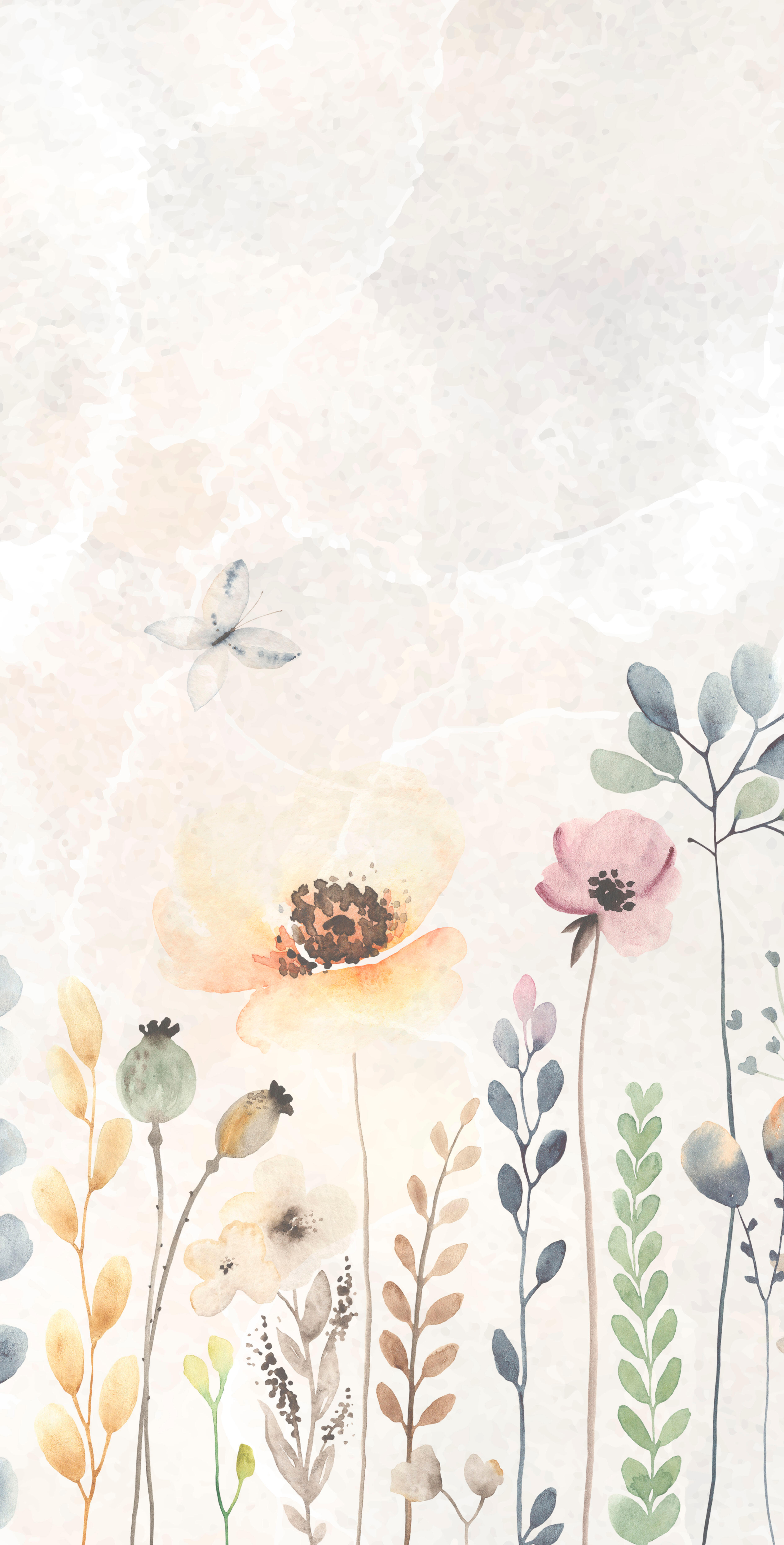 Mural adhesivo Pvc texturado limpieza con paño húmedo naturaleza Floare multicolor 132 x 260 cm MOTIF - 4