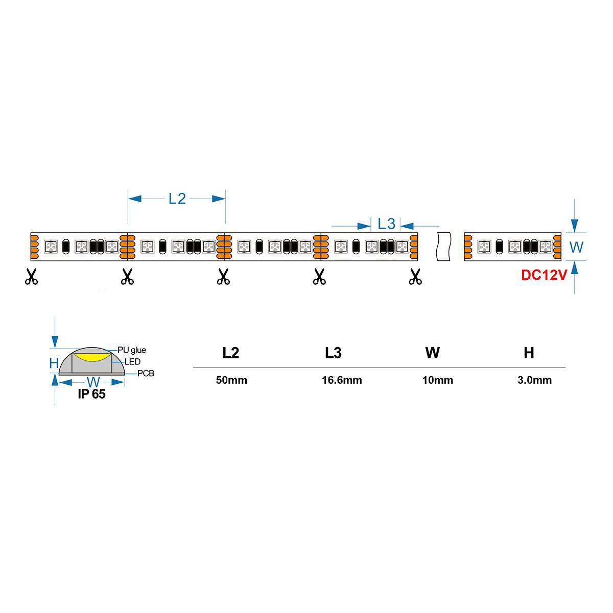 Kit striscia led Kit 3 multicolor 3m luce rgb multicolore - 5