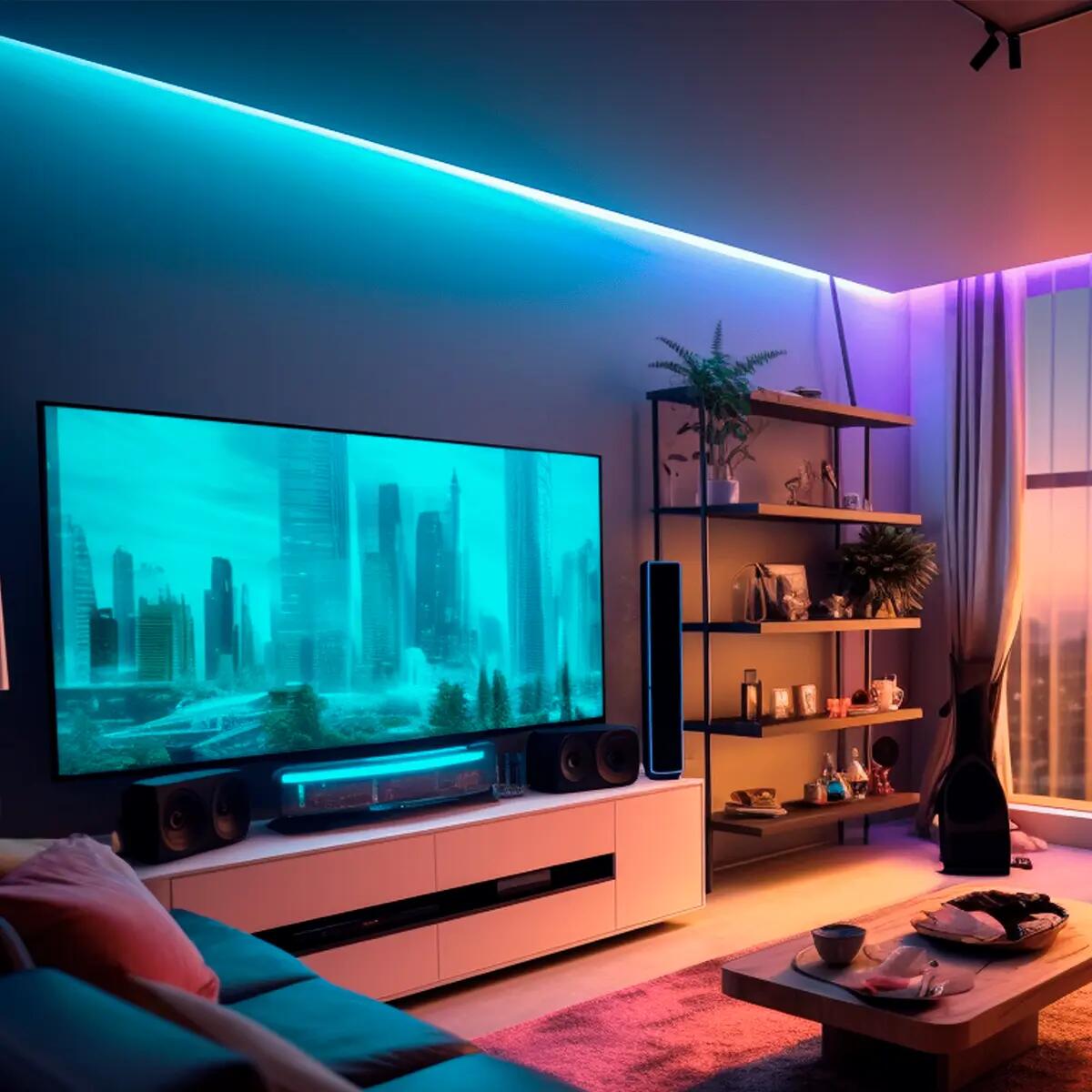 Kit striscia led Kit 3 multicolor 3m luce rgb multicolore - 2