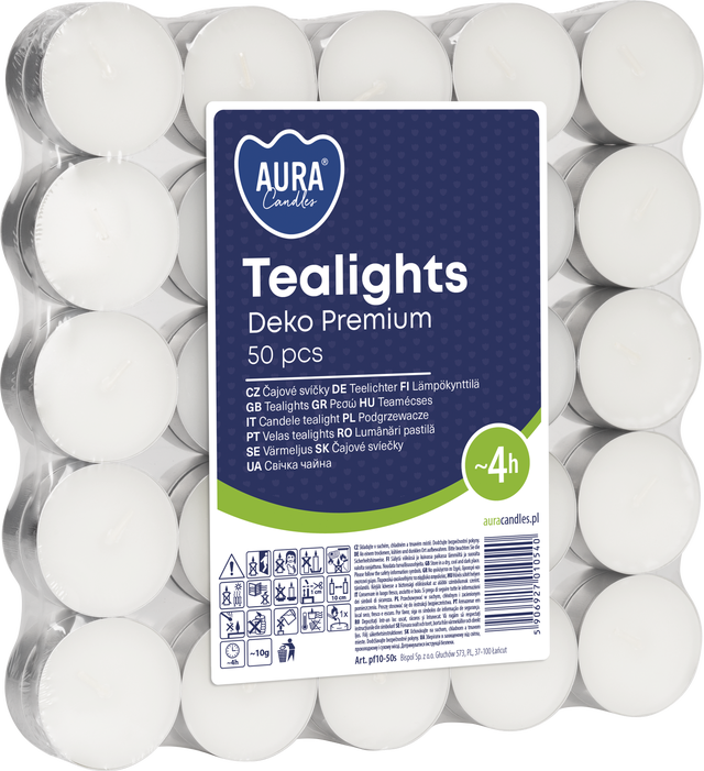 Podgrzewacz tealight 50 szt. bezzapachowy