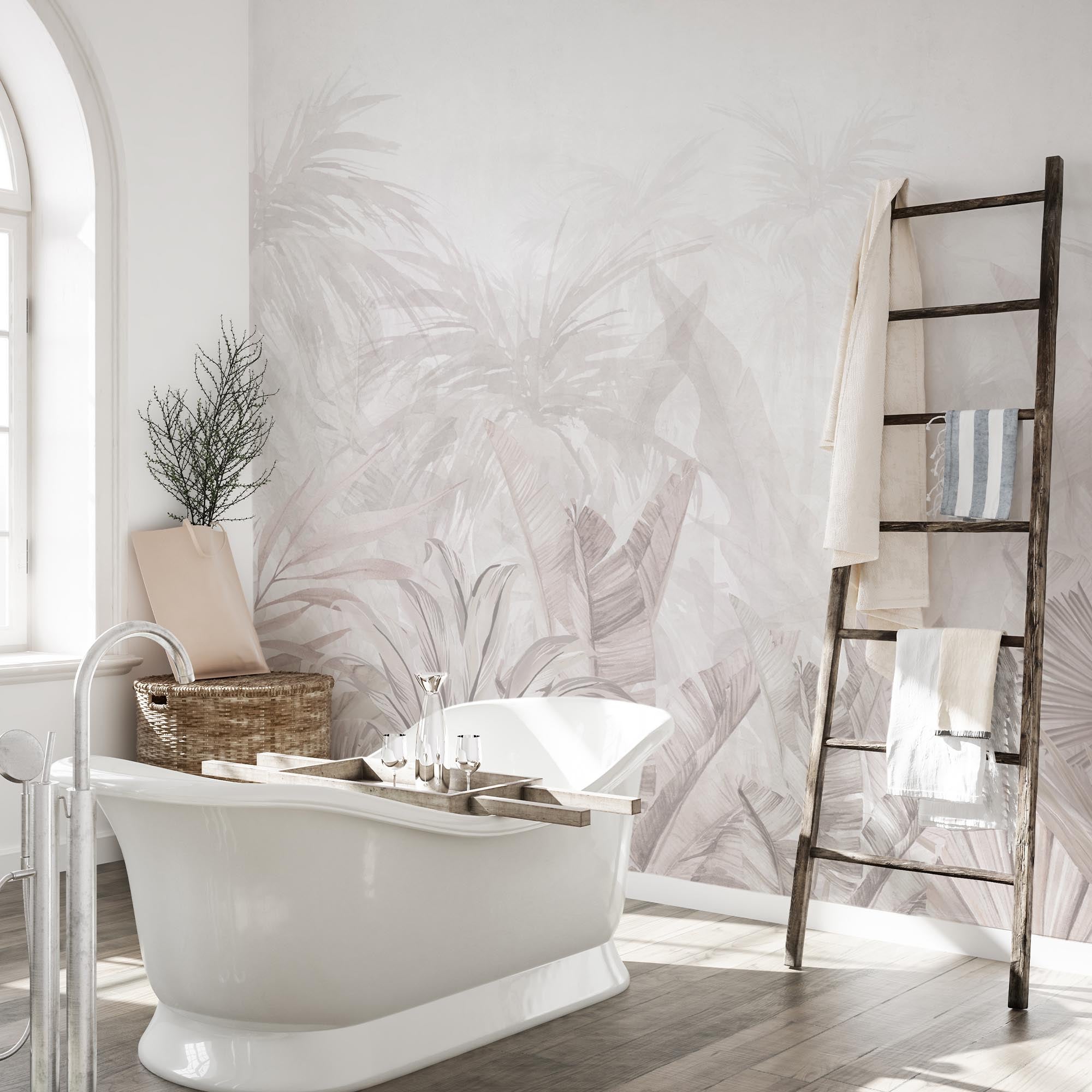 Mural pvc naturaleza tropical seen marrón de 132 x 260 cm motif
