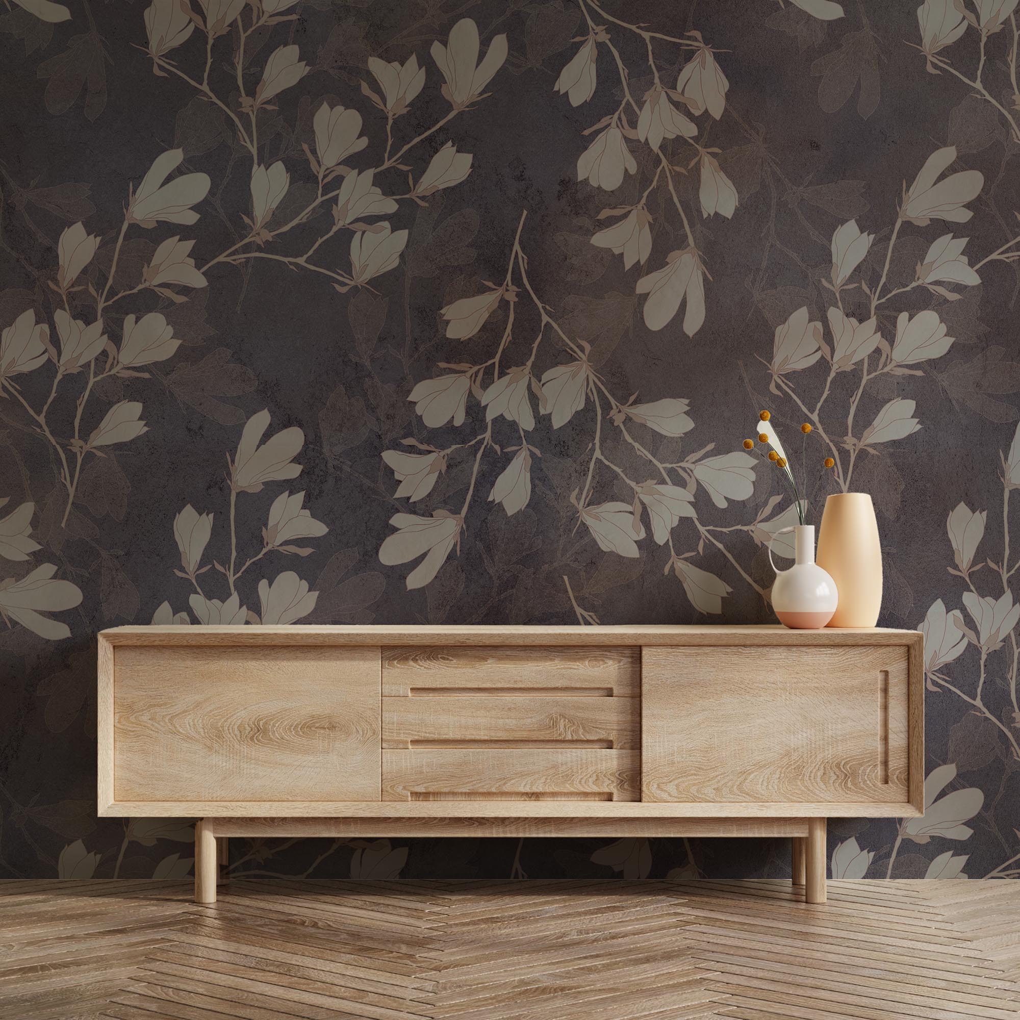 Mural pvc naturaleza mary marrón de 132 x 260 cm motif