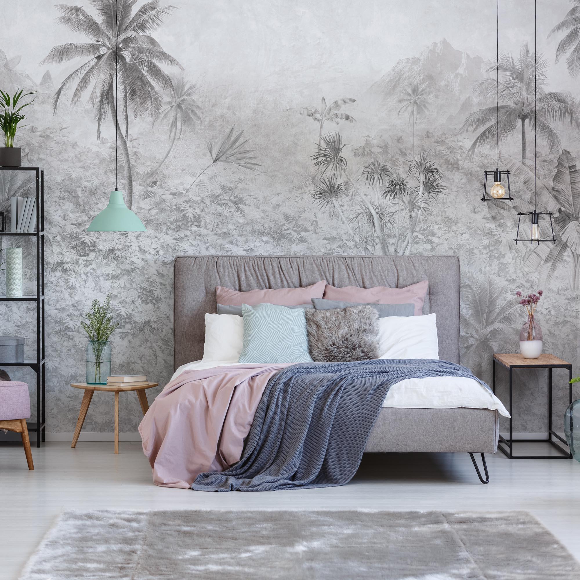 257 Mural Animales Dean gris de 257 x 260 cm. PVC texturado. Apto para ...