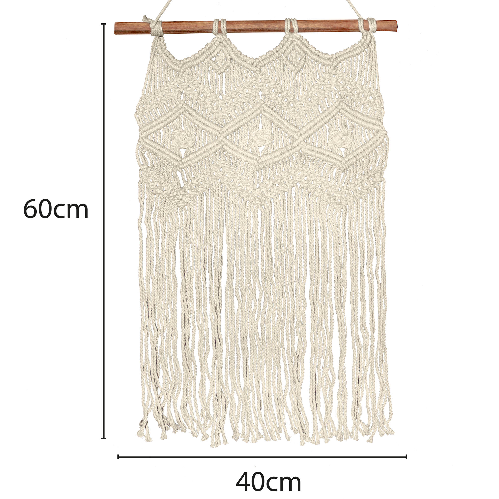 Painel decorativo perede macrame 40 x 60 cm Nº2 - 9
