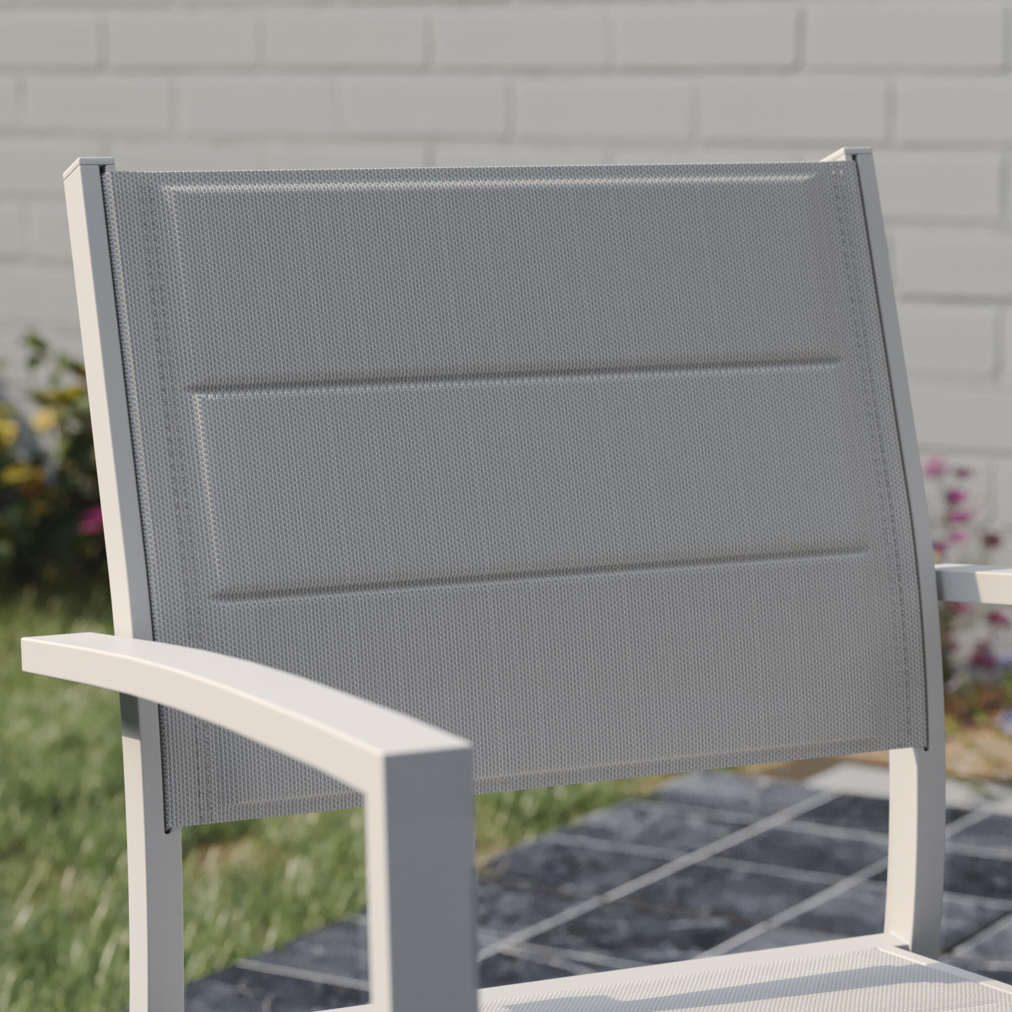 Silla de jardín sin cojín de aluminio Orion Beta Ii blanco - 31