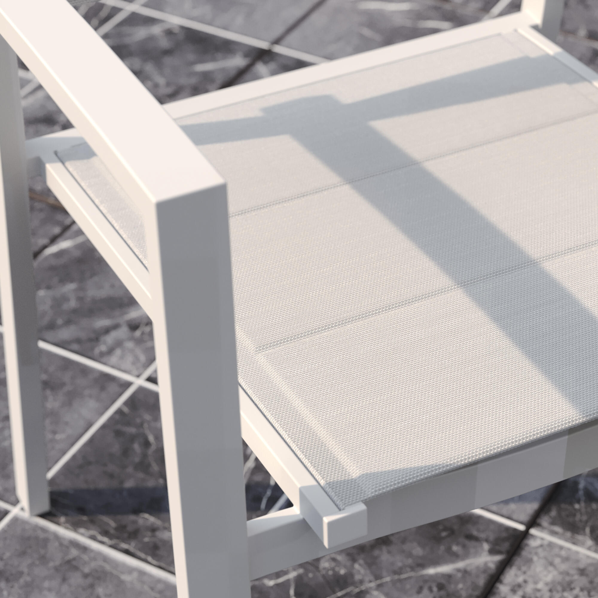 Silla de jardín sin cojín de aluminio Orion Beta Ii blanco - 30
