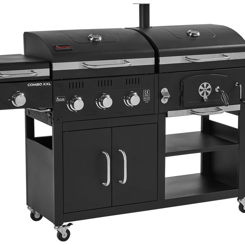 Grill gazowo-węglowy z wędzarnią 3w1 14kW 4 palniki Activa