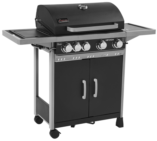 Grill gazowy z reduktorem i żeliwnym rusztem 4+1 pal. 14kW Nevada Activa