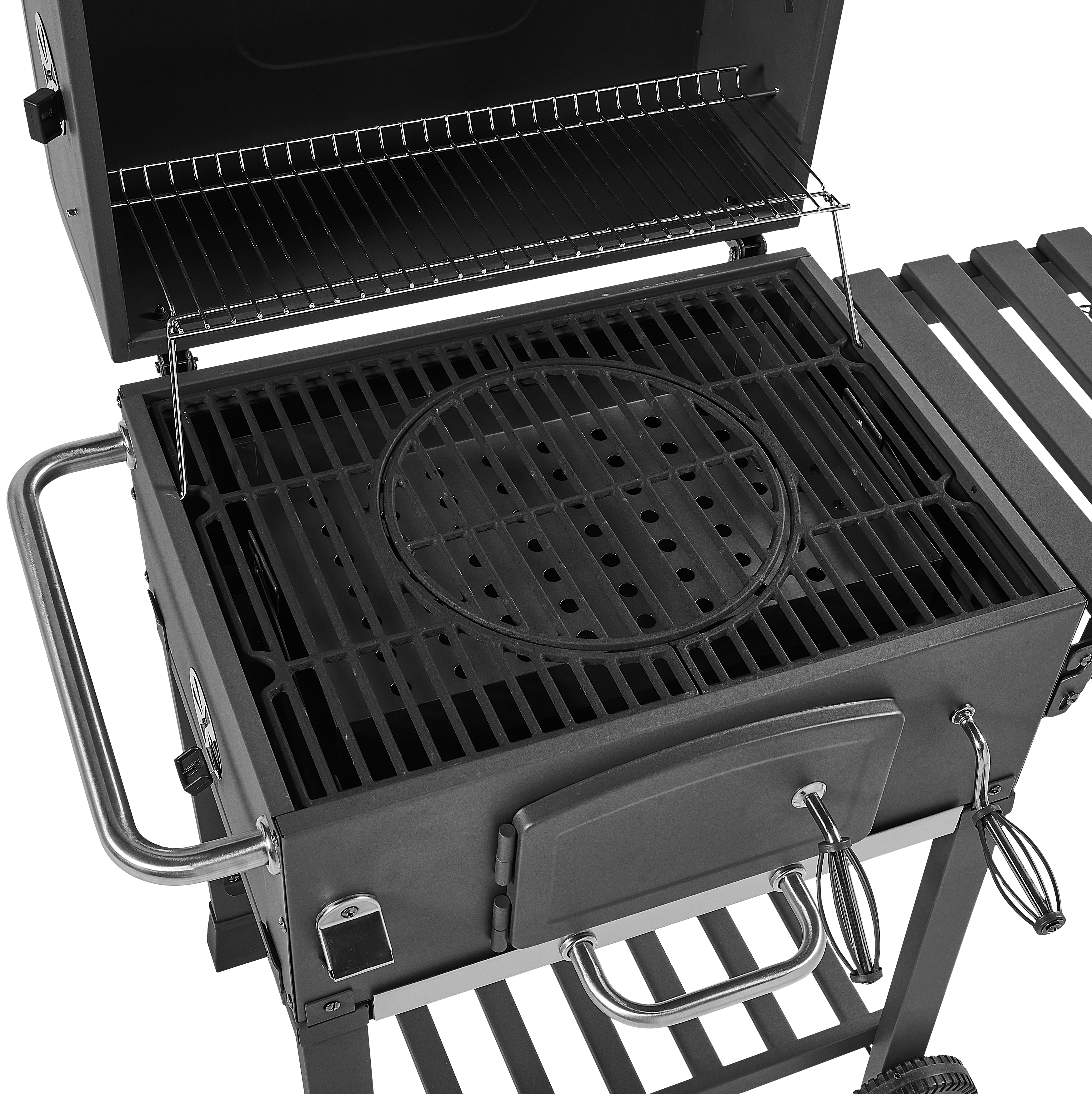 Grill węglowy na wózku Angular XL żeliwny ruszt + pokrowiec gratis Activa - 23