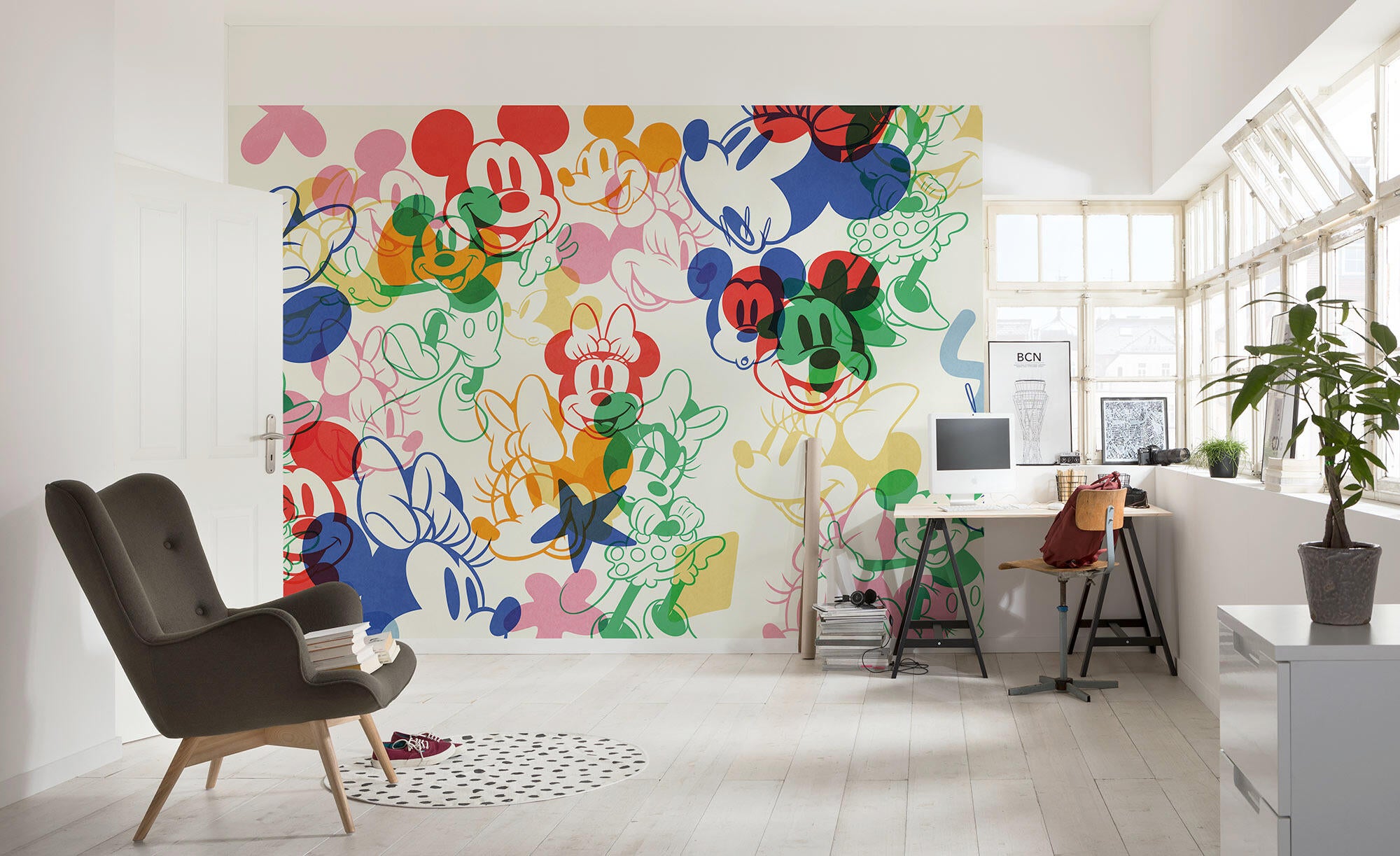 Papier Peint - Mickey Brave the Wave 200x280cm - Intissé main image 1