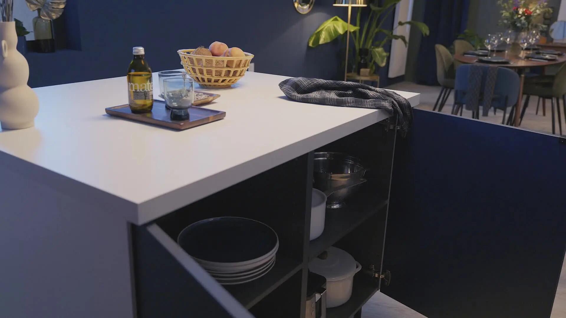Poignée de meuble Neo, alliage d'aluminium noir laqué, entraxe 32 mm - 10