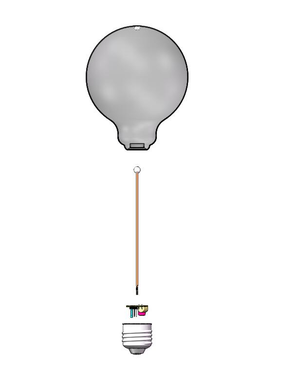 Żarówka  szkło Przydymiony LEXMAN - 7