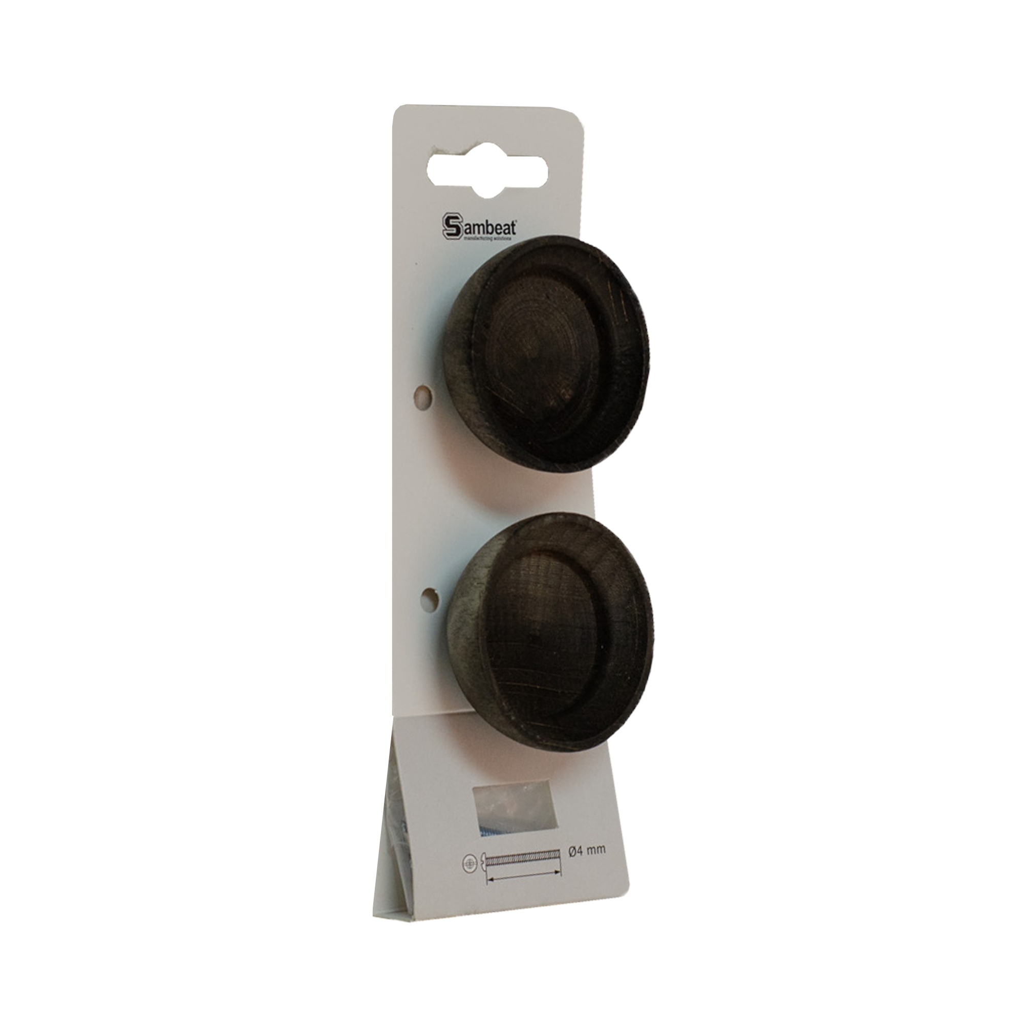 2 pomo de mueble sambeat saakw.hne negro, d. 13