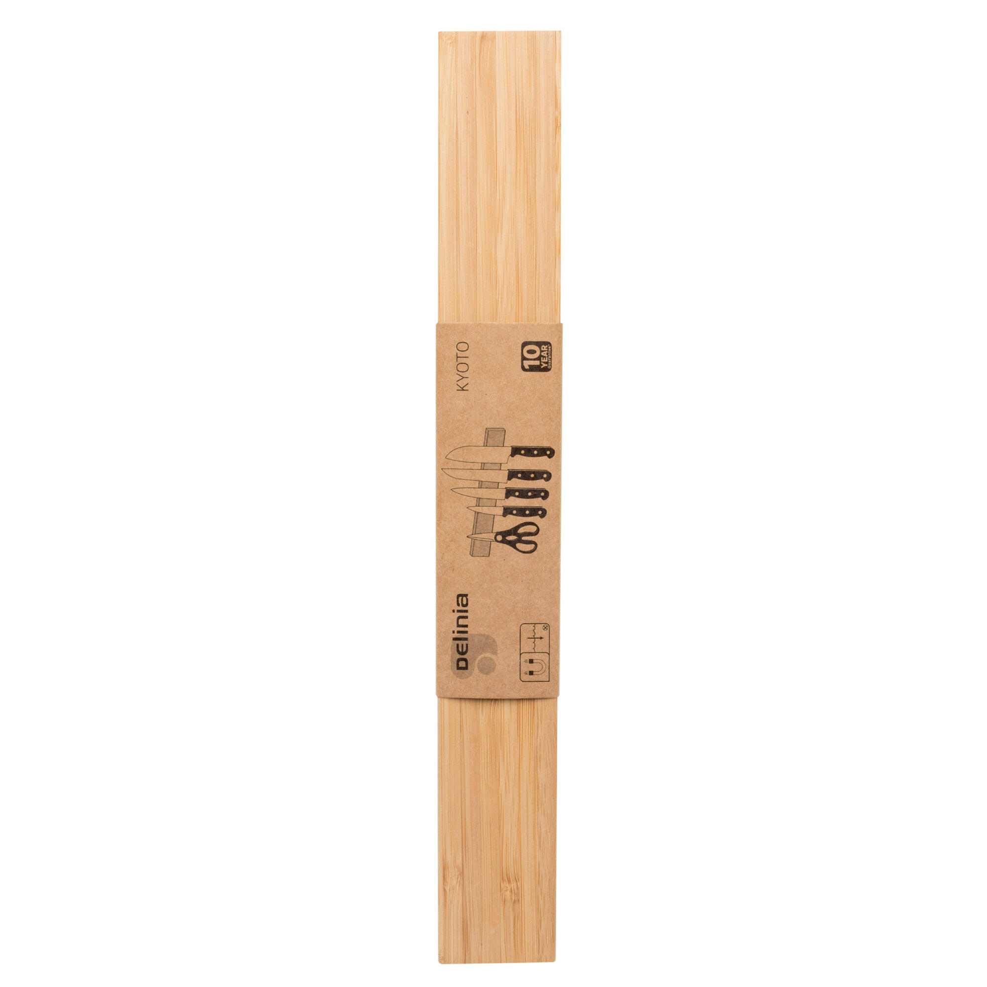 Portautensili da cucina magnetico da parete tassello<multisep/>gancio marrone P 30 cm - 3