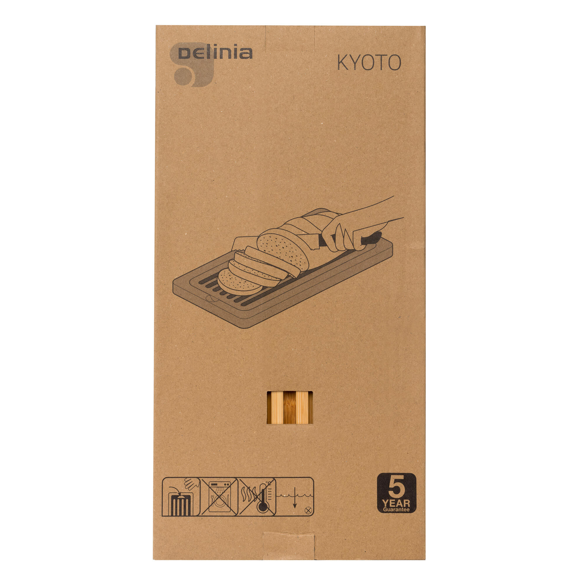 Tagliere DELINIA rettangolare in bambù beige 20 x 40 cm - 5
