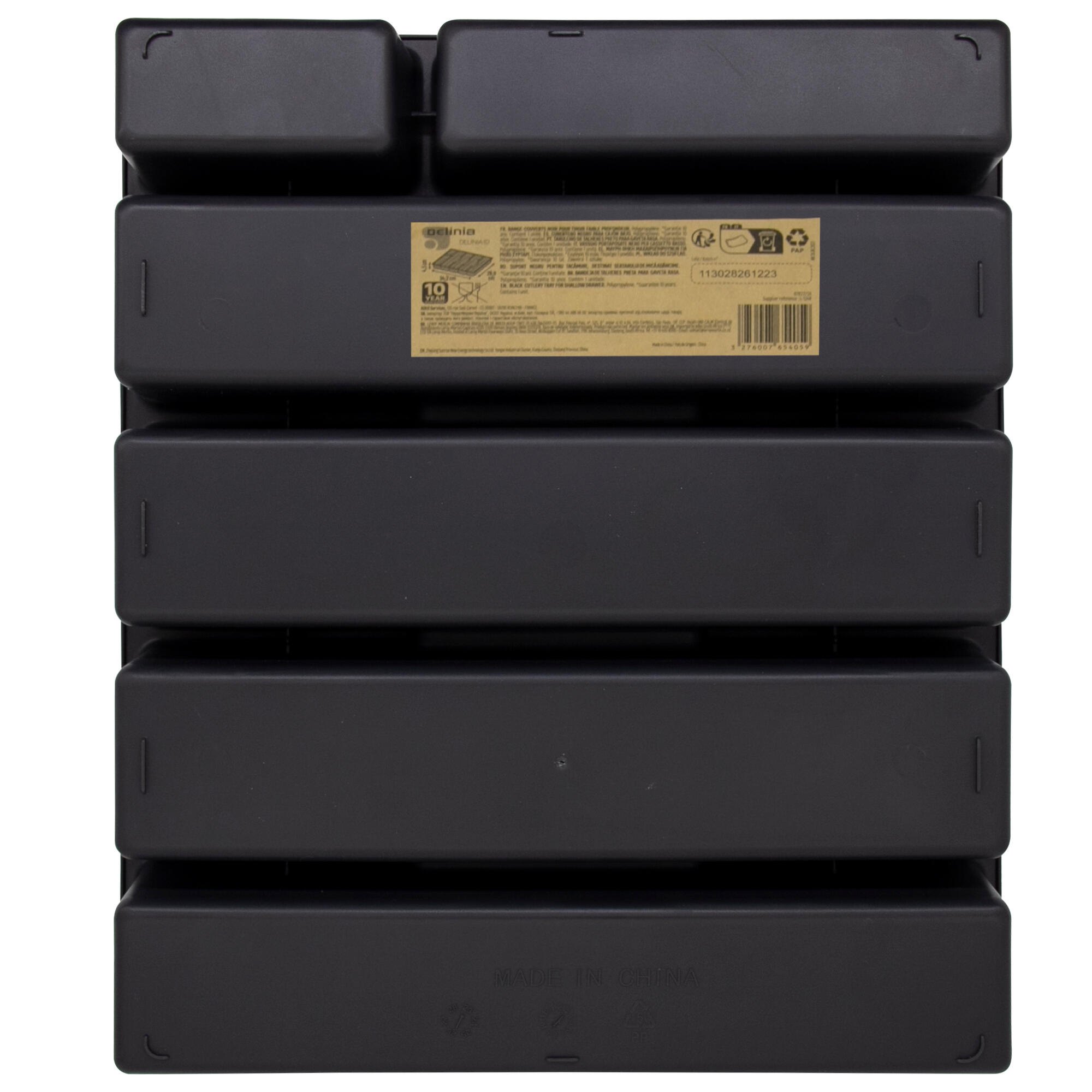 Range-couverts noir pour tiroir faible profondeur DELINIA - 6