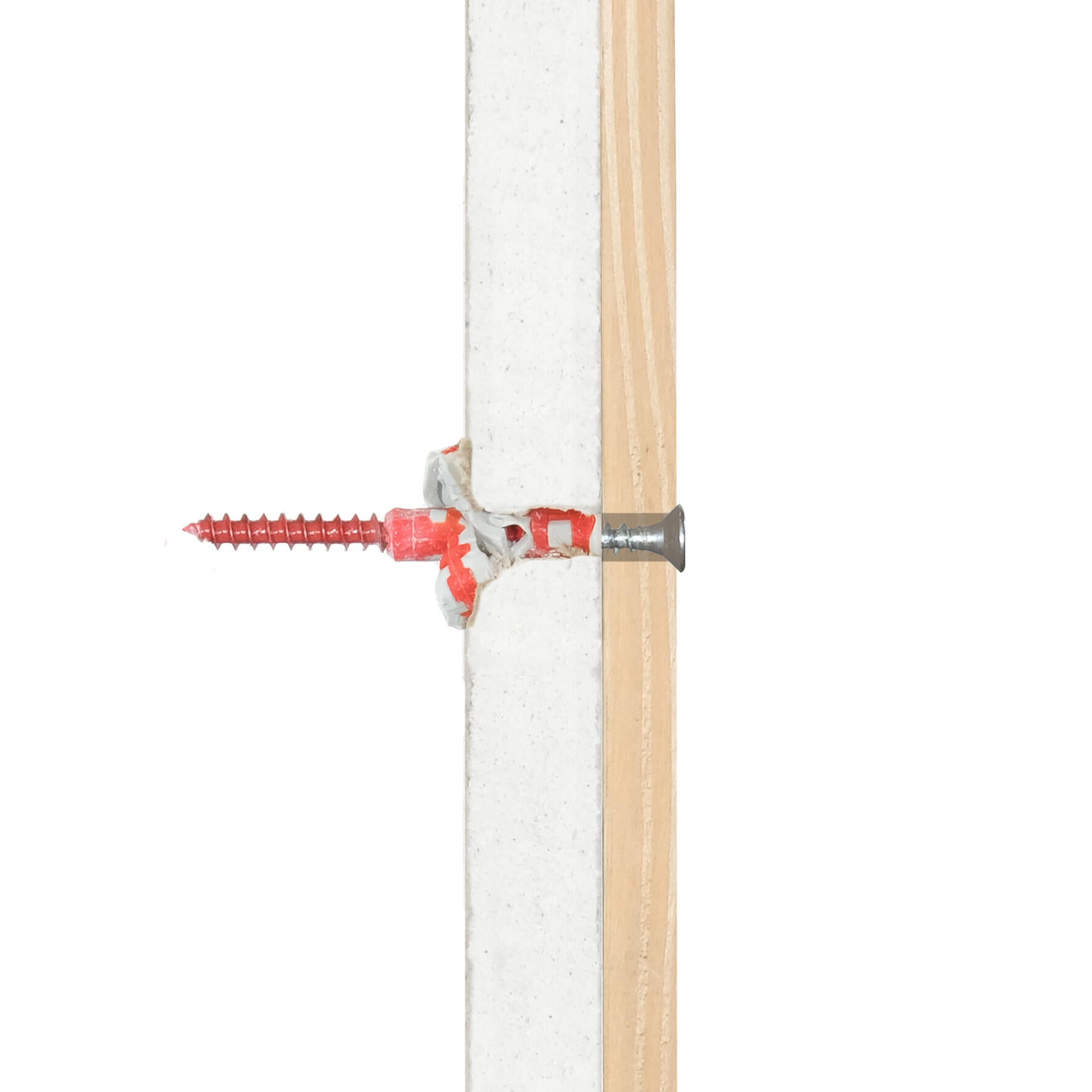 Lot de 40 chevilles MX RED HEAD, Diam.6 x 37mm + vis TR Diam.4 x 45mm - 3