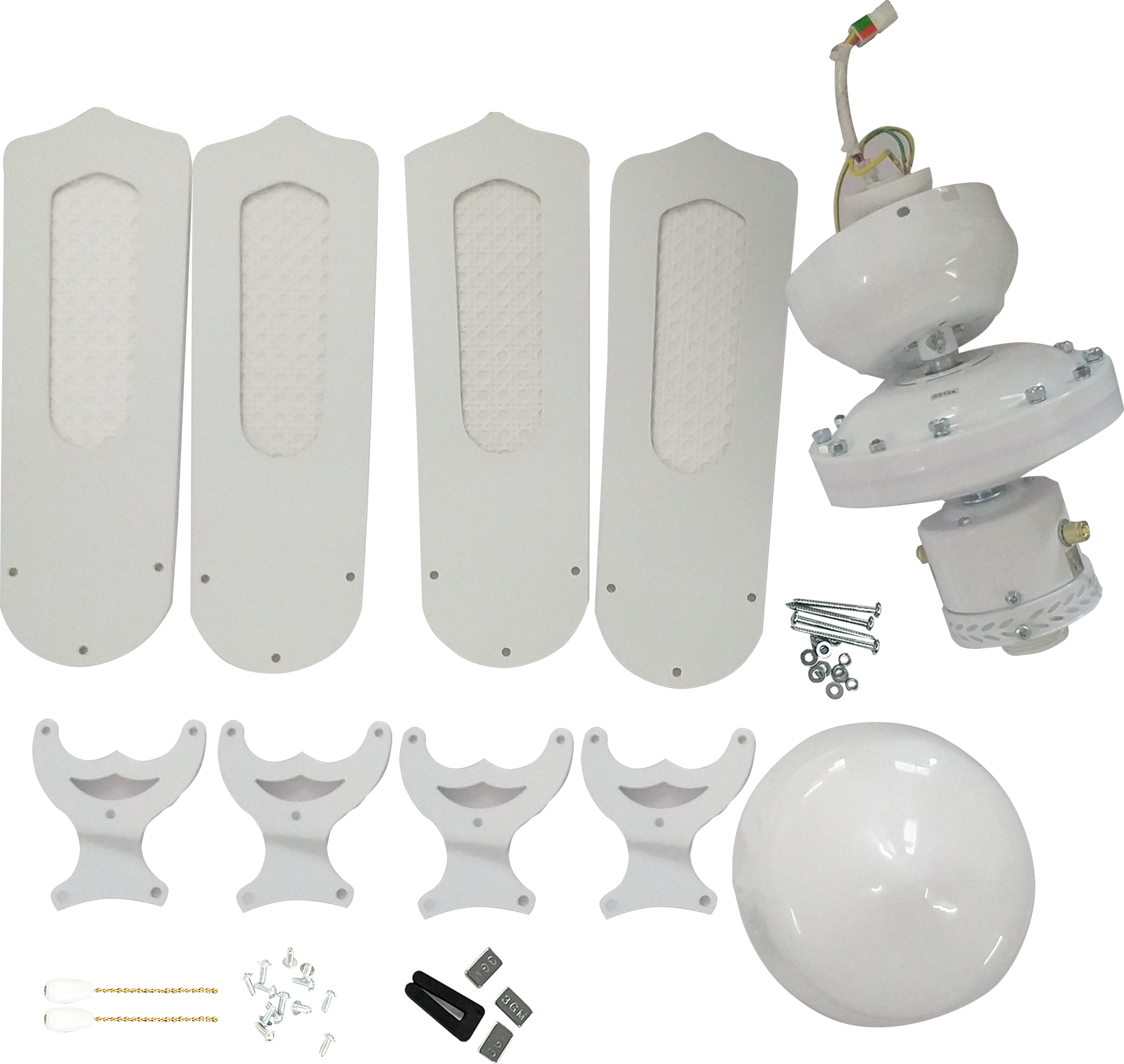 Ventilador de techo con luz AC ø91 cm Barbade blanco/beige E27 4 aspas de madera |3 velocidades |modo verano/invierno | recomendado para <13m² - 15