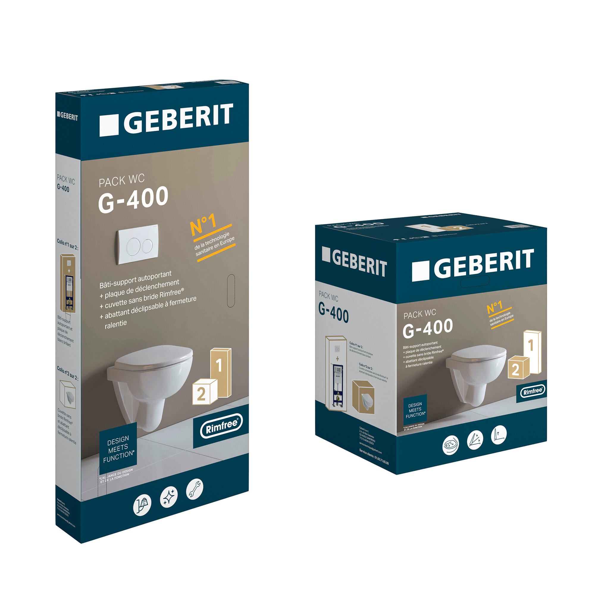 Pack WC suspendu G400 rimfree classic GEBERIT - 8