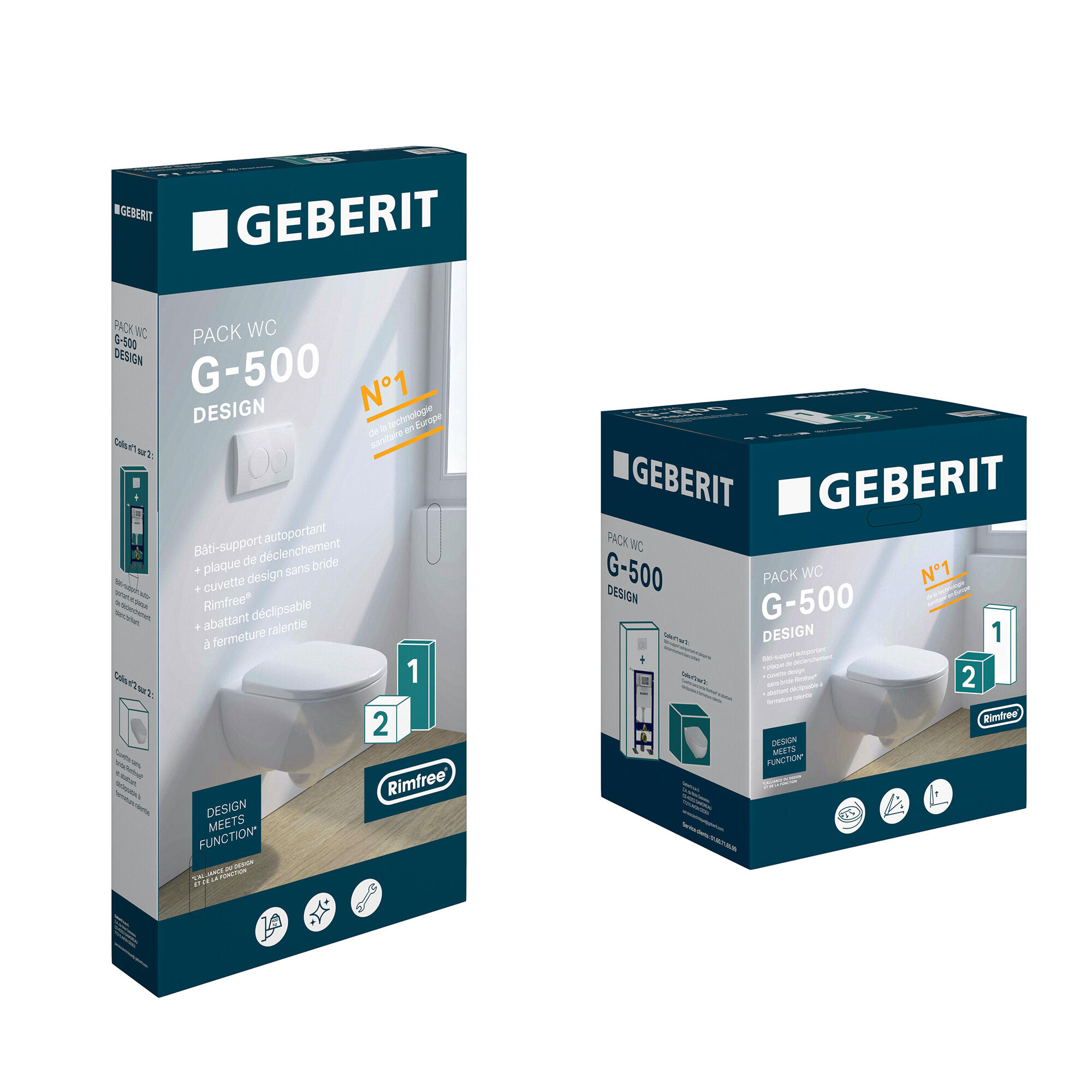 Pack WC suspendu G500 Design Rimfree® GEBERIT - 14
