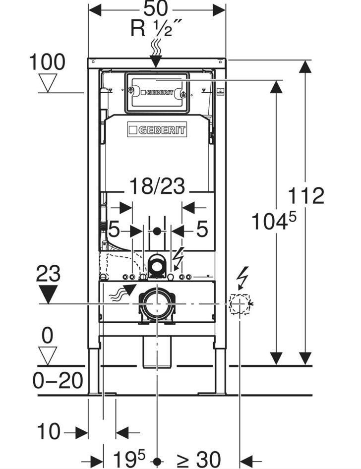 Pack WC suspendu G500 Design Rimfree® GEBERIT - 11