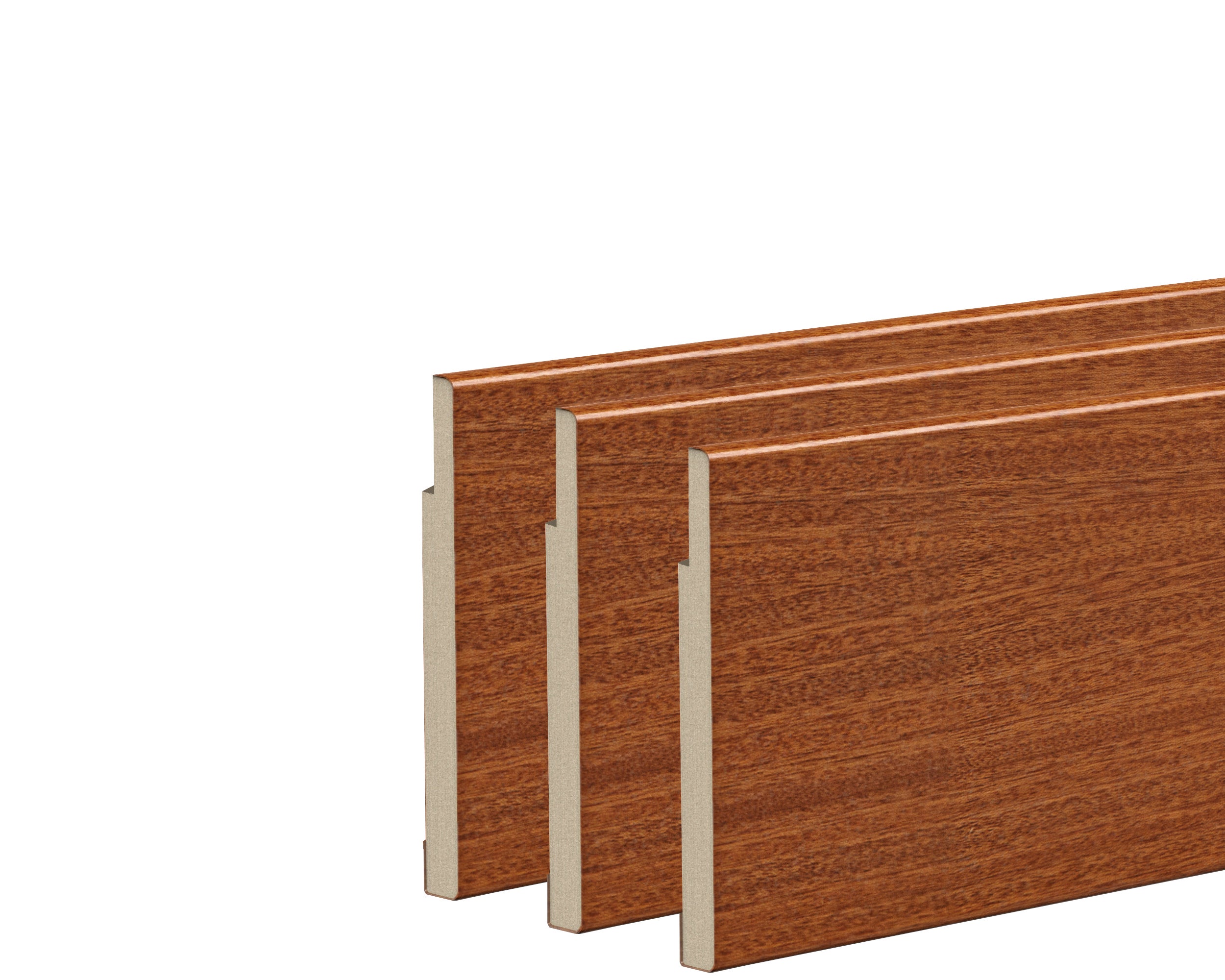 Kit de 3 molduras de recrecido mdf sapelly 50 x 10 x 2200 mm