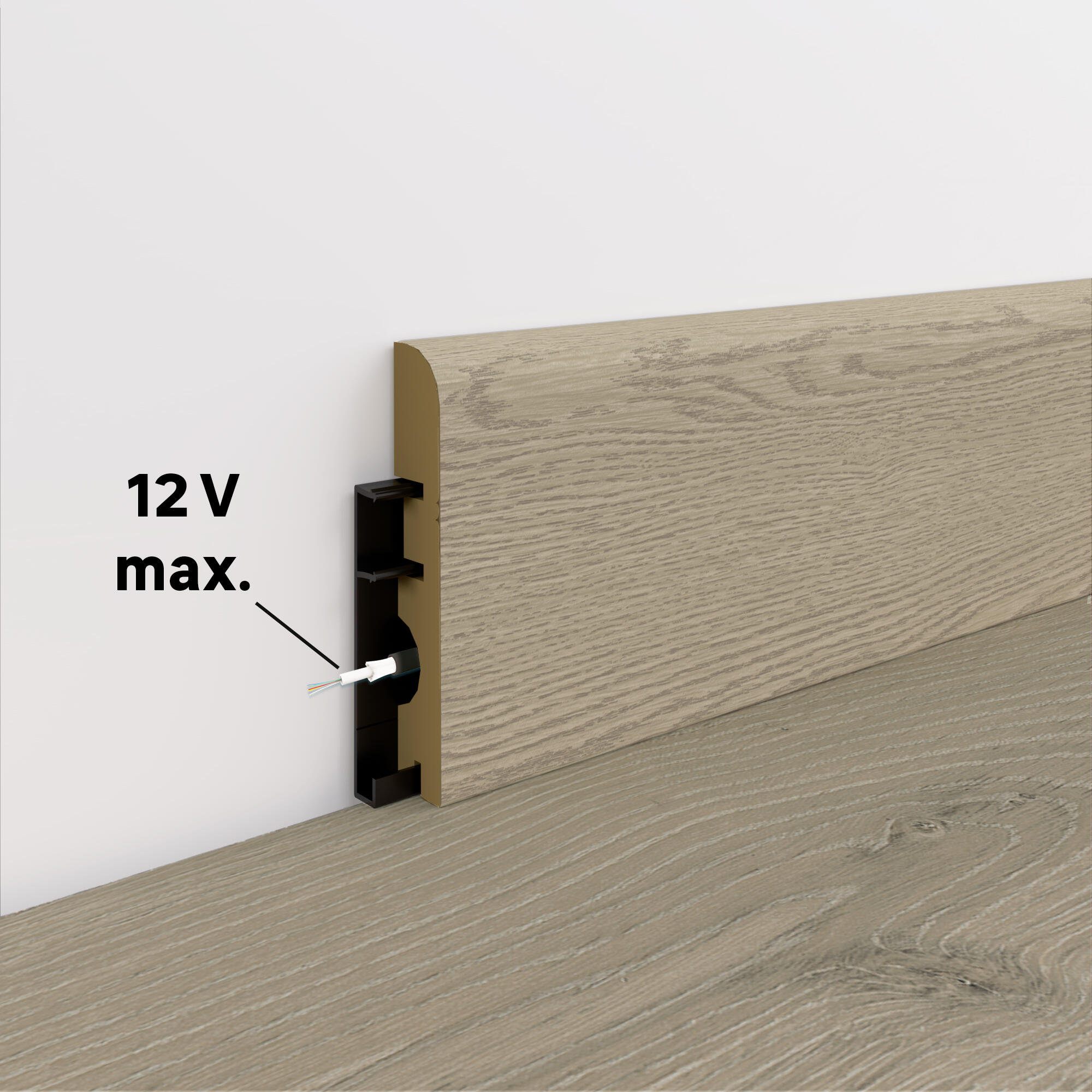 Rodapié  de mdf de 240x7.8cm beige BG220 ARTENS - 5