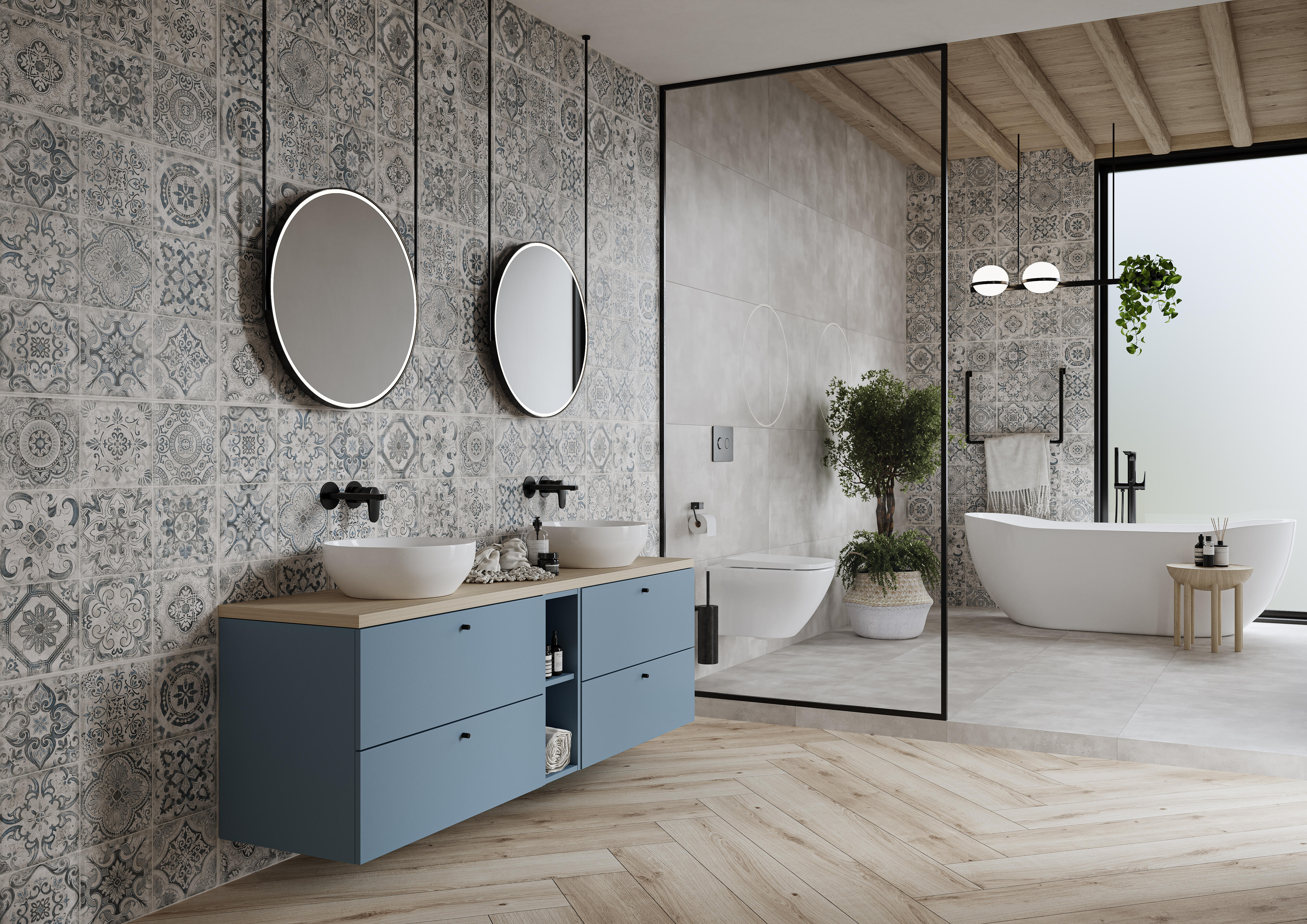 Gres szkliwiony Artbel Blue 60x60 cm 1,07 m2 - 2