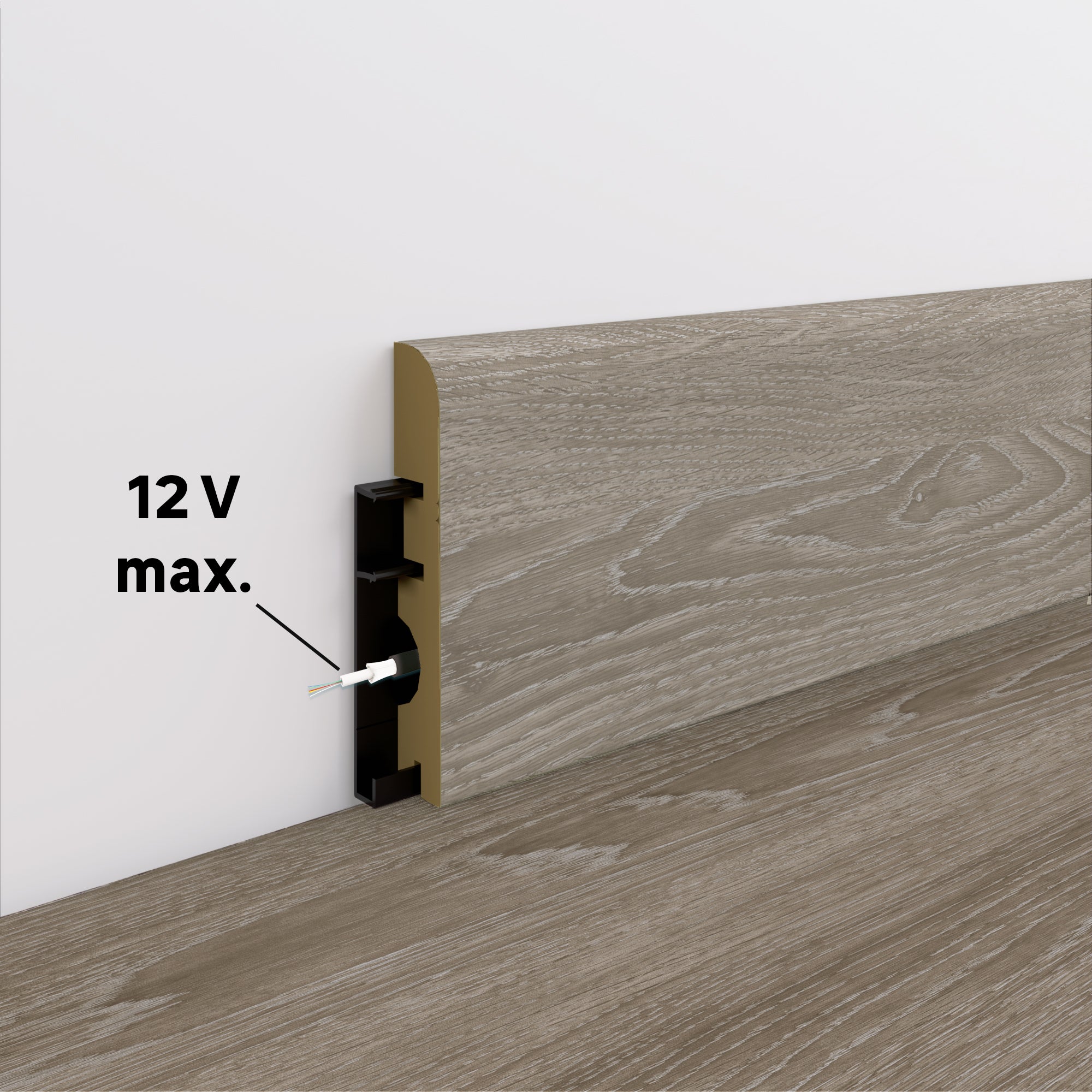 Plinthe mdf, décor 75, H. 7.8, Ep.14 mm ARTENS - 2