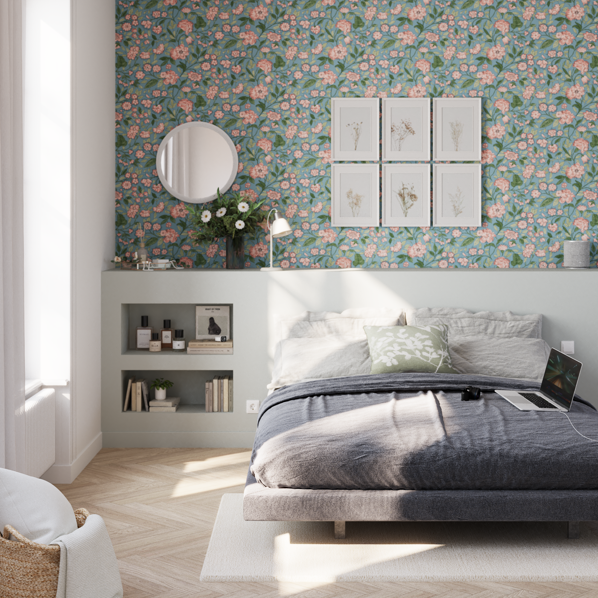 Specchio CHARM USED tondo bianco Ø 55 cm INSPIRE - 10