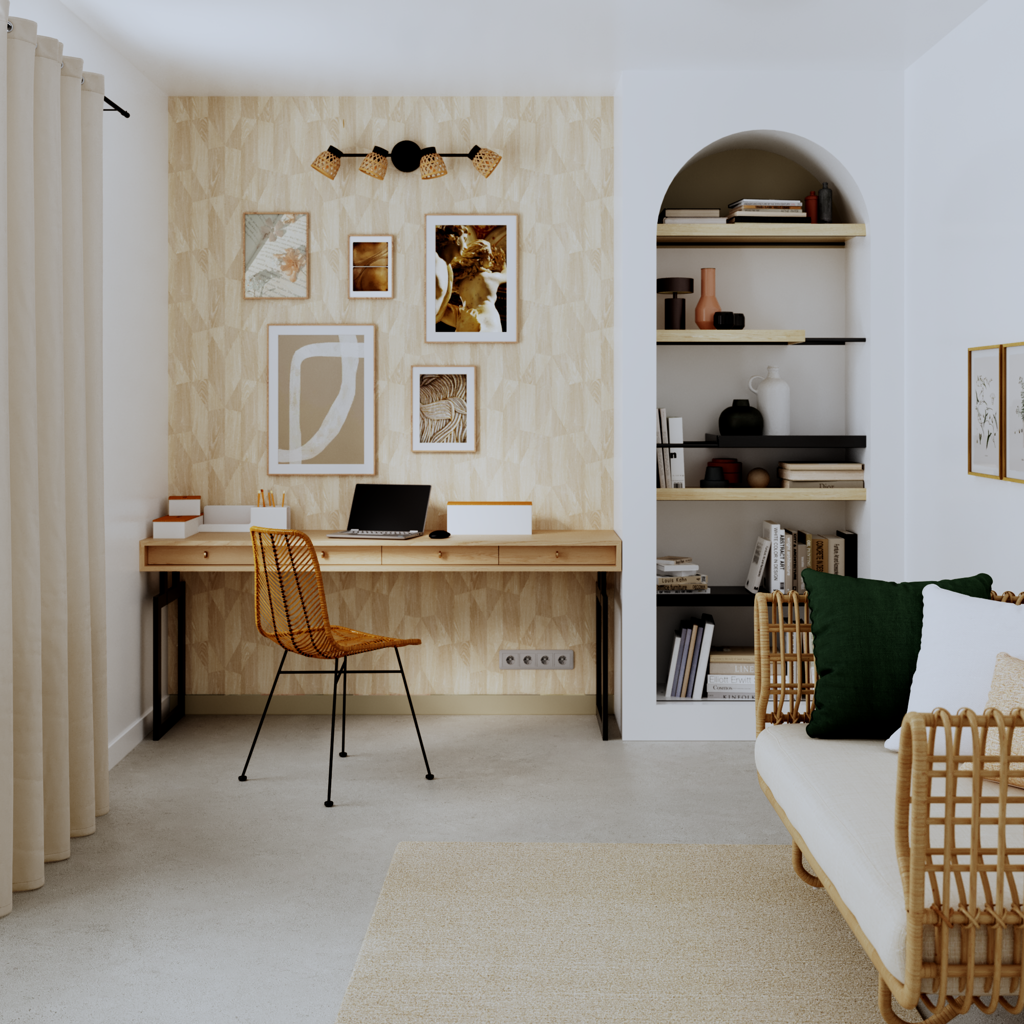 Candeeiro de teto INSPIRE NINON E14 4 LUZES D10.5CM PRETO - 12