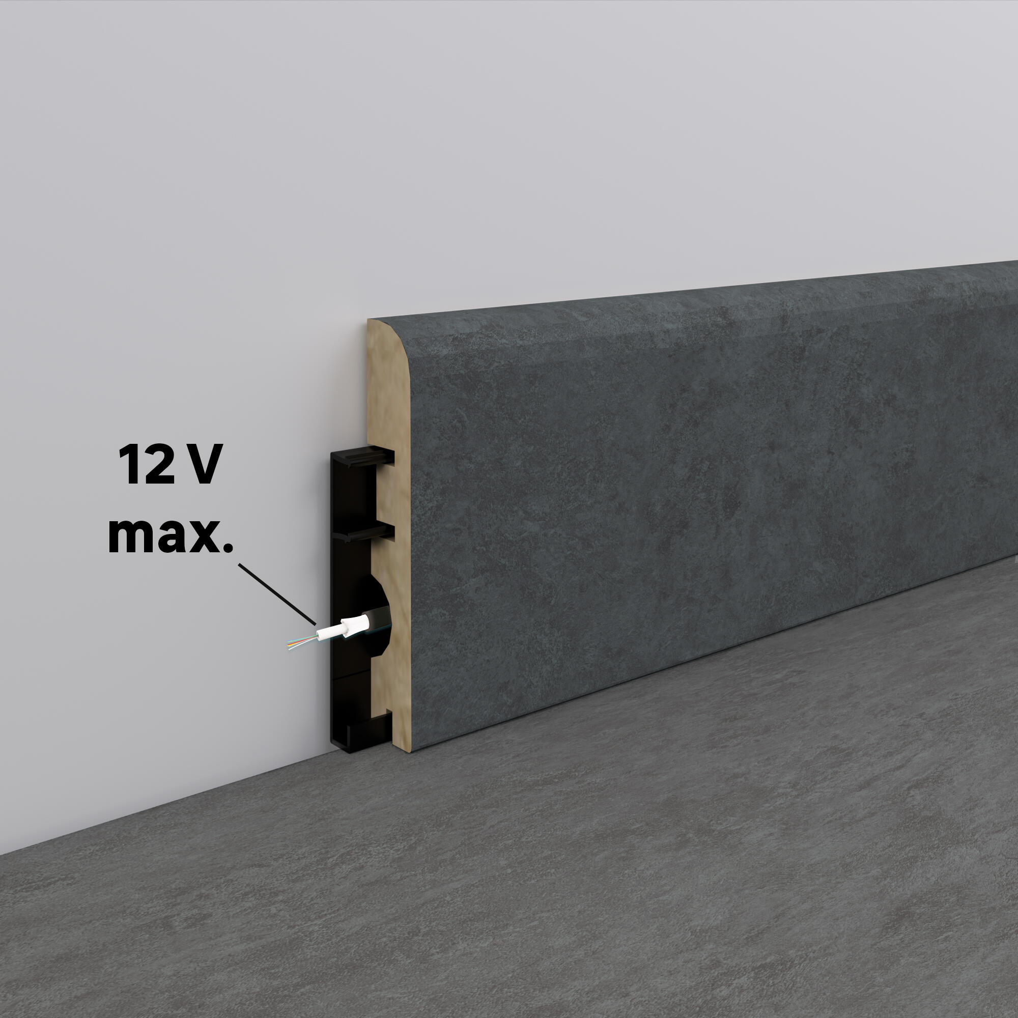 Plinthe mdf, décor 180, H. 7.8, Ep.14 mm ARTENS - 2