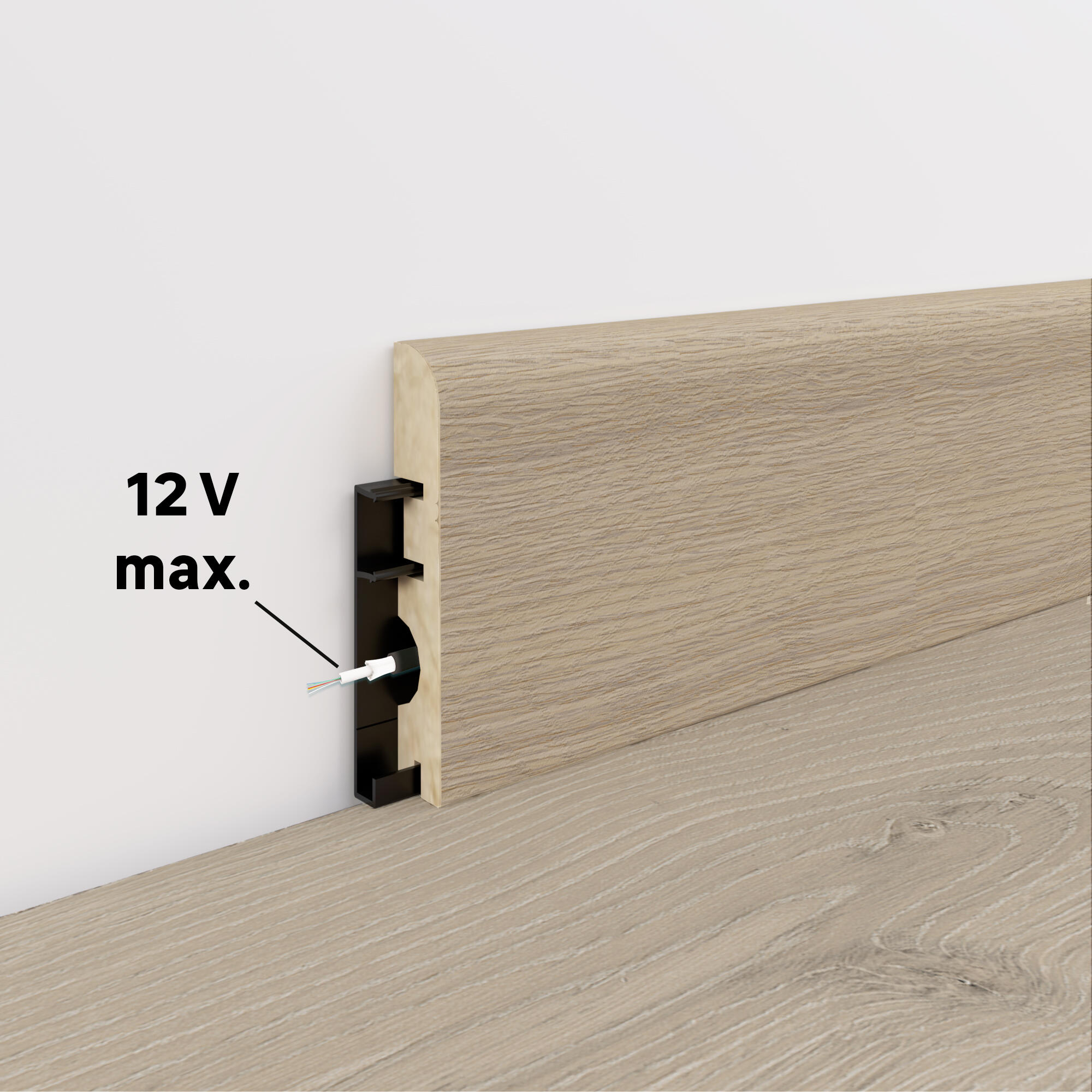 Rodapé MDF cinza acetinado 14x78x2400 mm Artens BG205 - 4