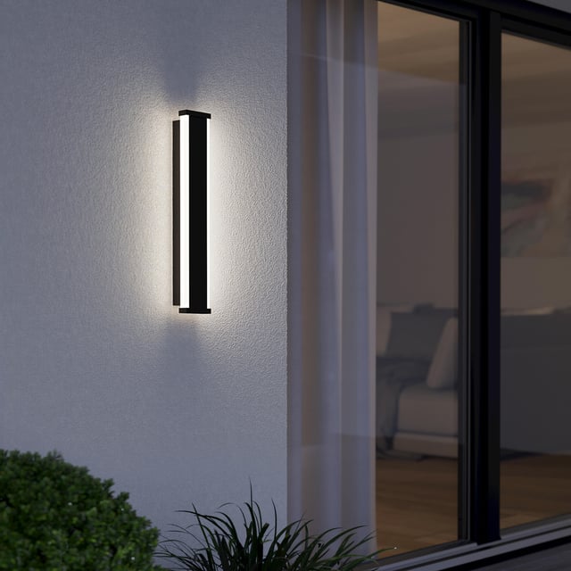 Applique extérieure led design, H.58 cm, 2 x 950 lumens, noir Neviano EGLO