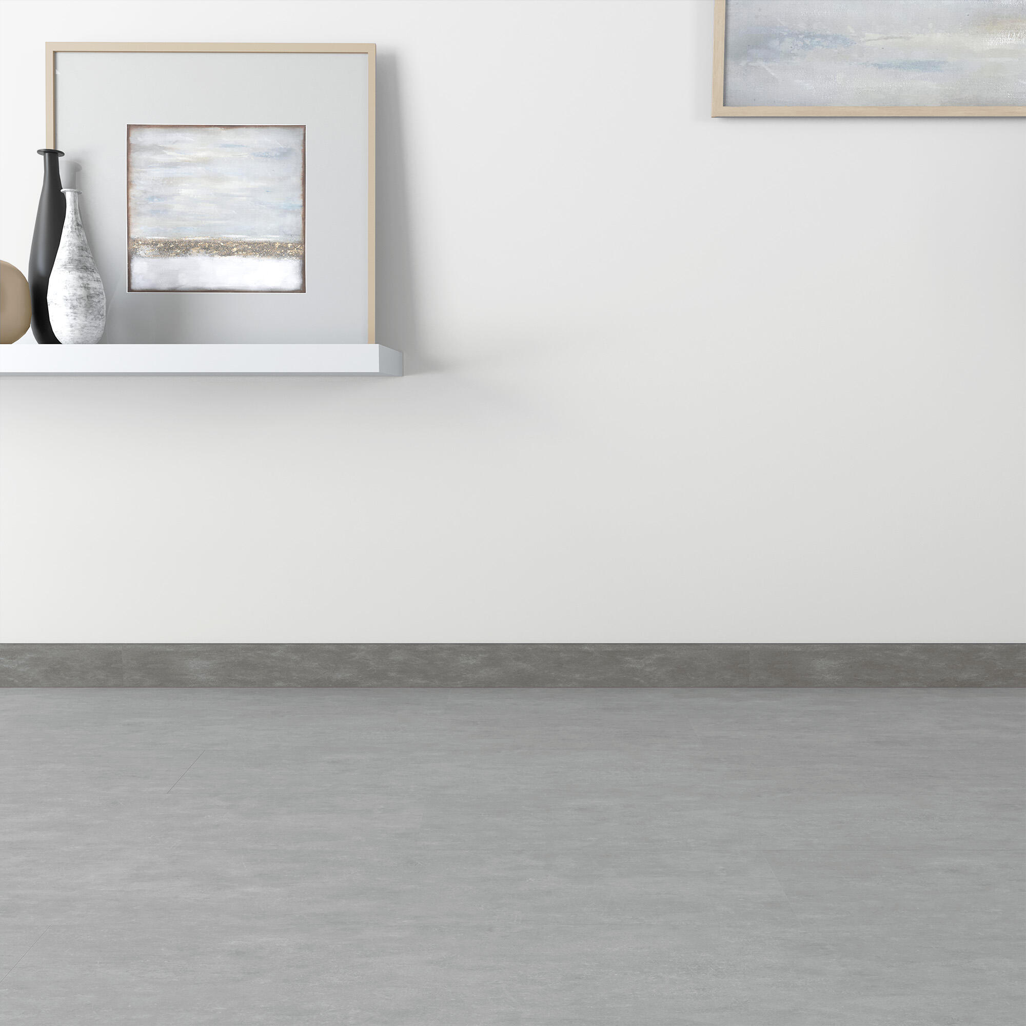 Rodapé MDF cinza acetinado 14x78x2400 mm Artens CER515 - 3