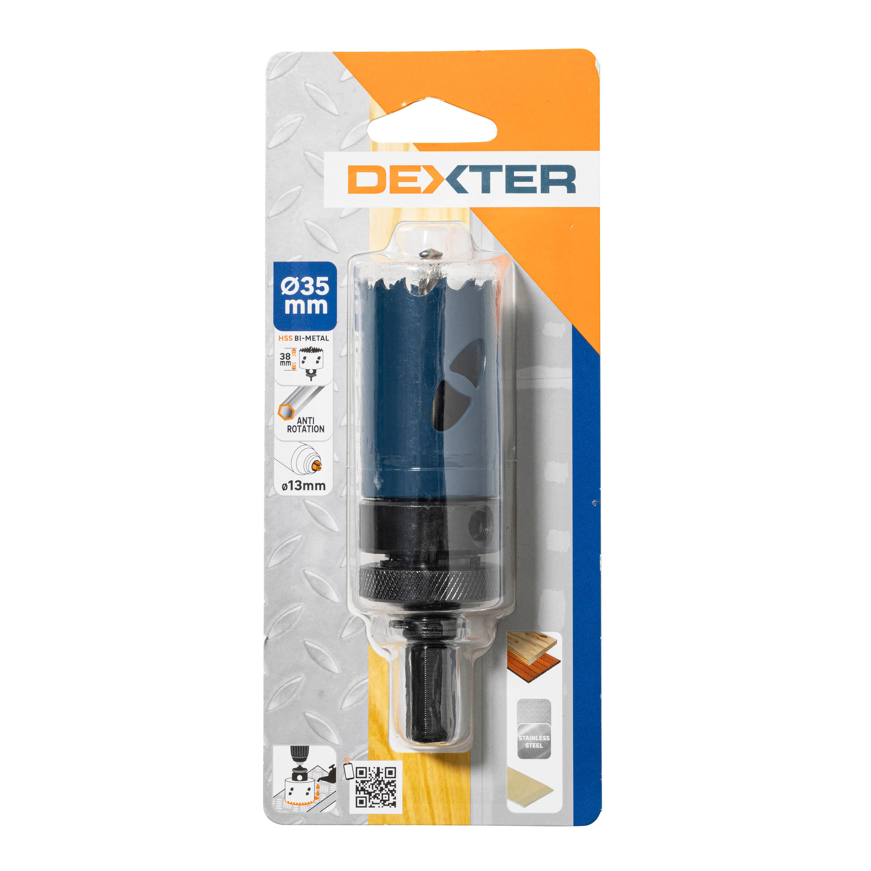 Sierra de corona metal, madera DEXTER- 35 mm - 9