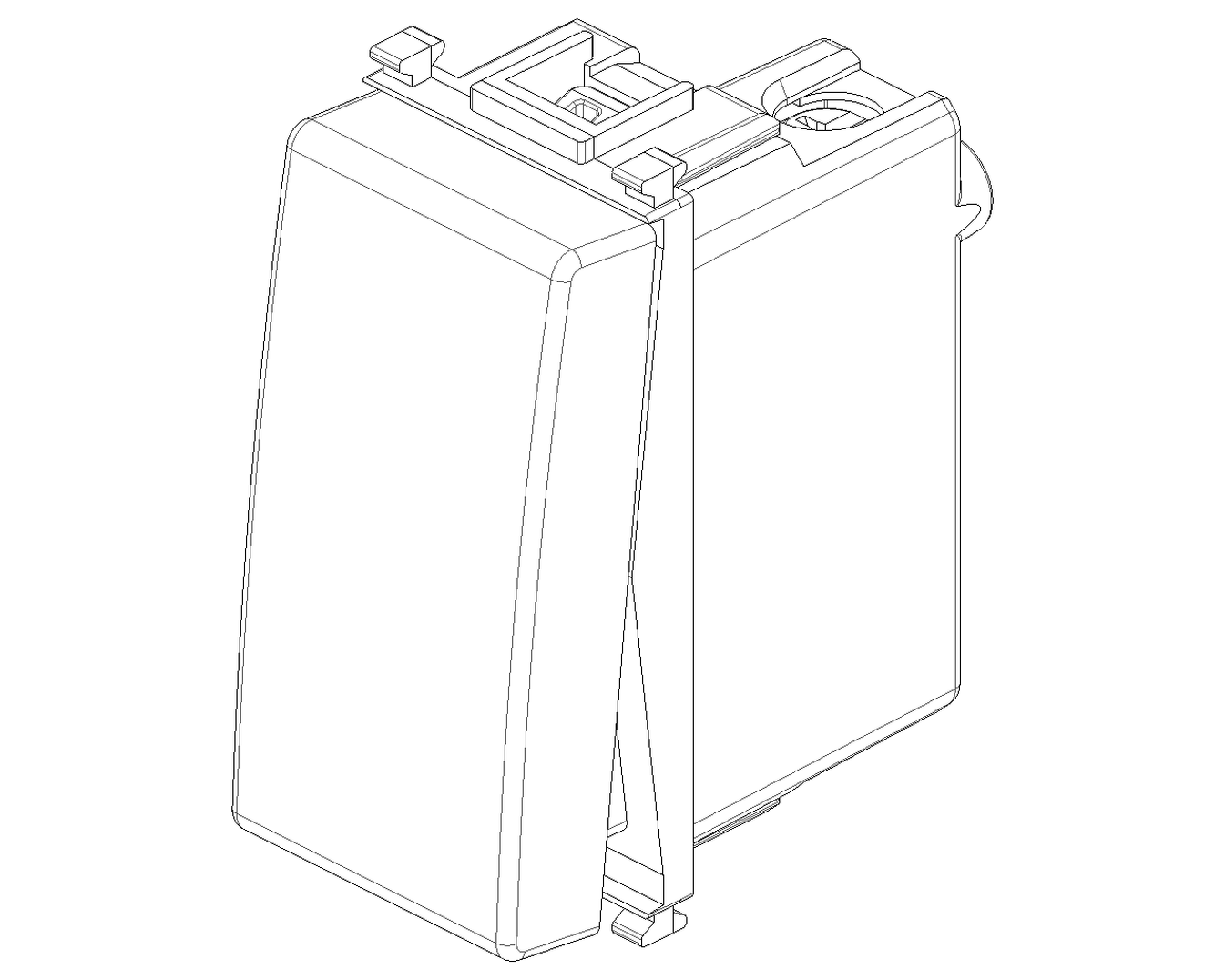 Pulsante assiale 1P NO 10A Plana VIMAR bianco - 6