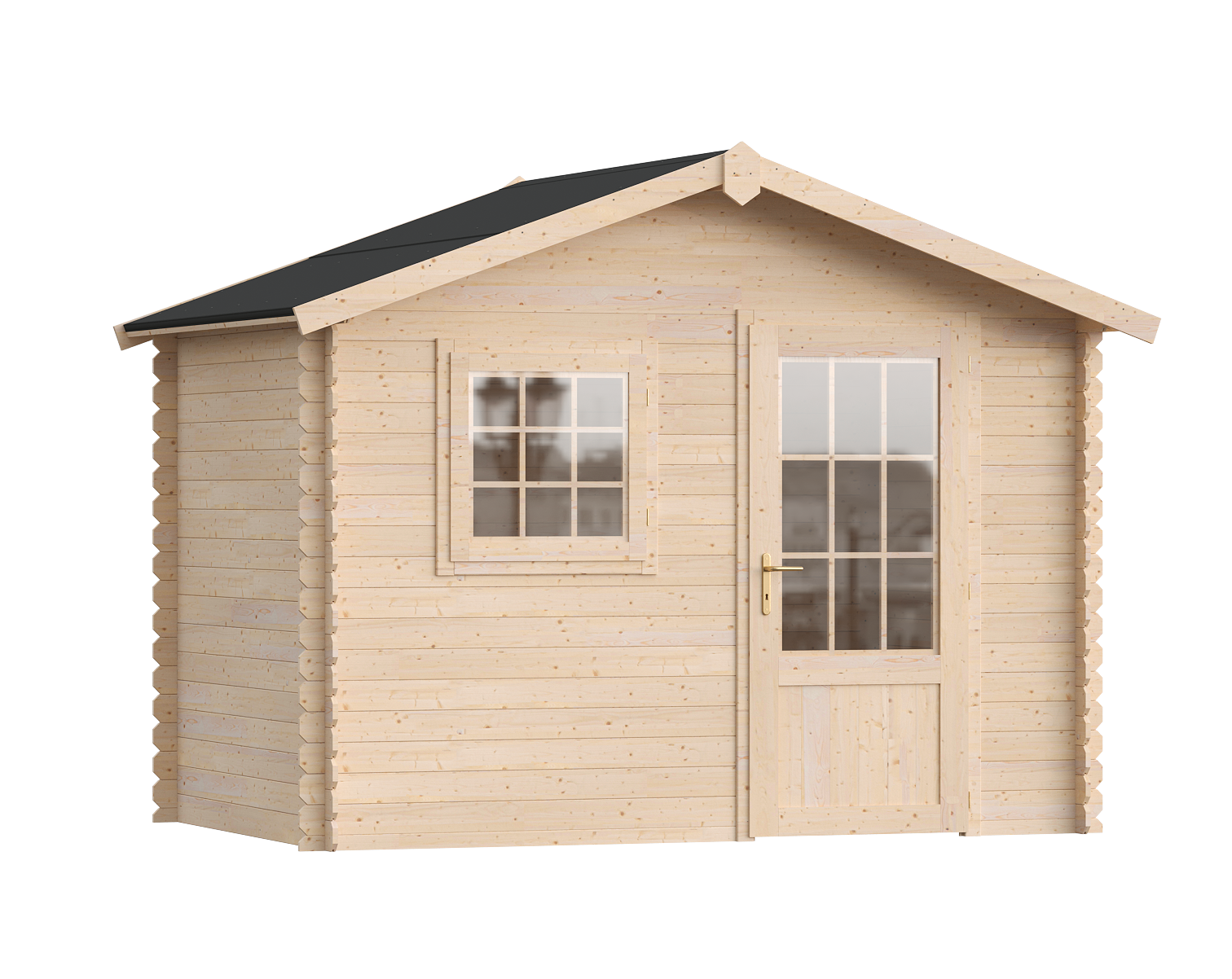 Caseta de madera Augusta de 315x236x227 cm y 5.9 m2 con 25 mm espesor y puerta abatible TOSCANA GARDEN - 6
