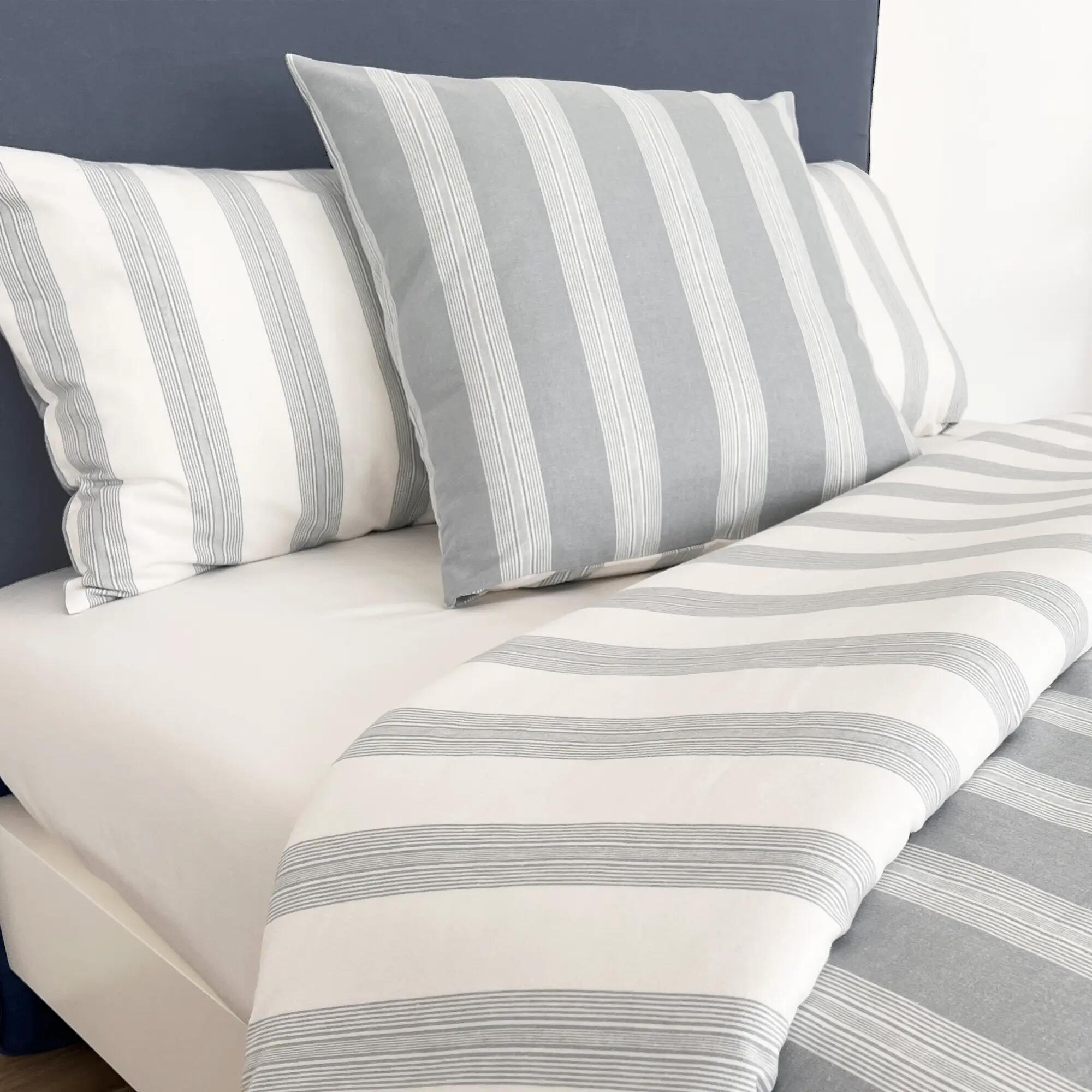 Funda nórdica franela algodón 81 hilos gris cama de 90 cm