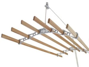 Étendoir de Plafond, séchoir Vertical Rétractable et Repliable, Foxydry  Mini 120, 128x54x25 cm