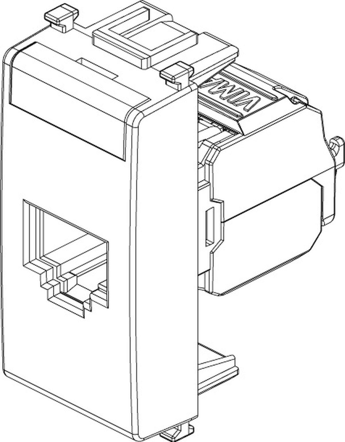 Presa multimediale RJ45 Plana VIMAR , colore bianco - 5