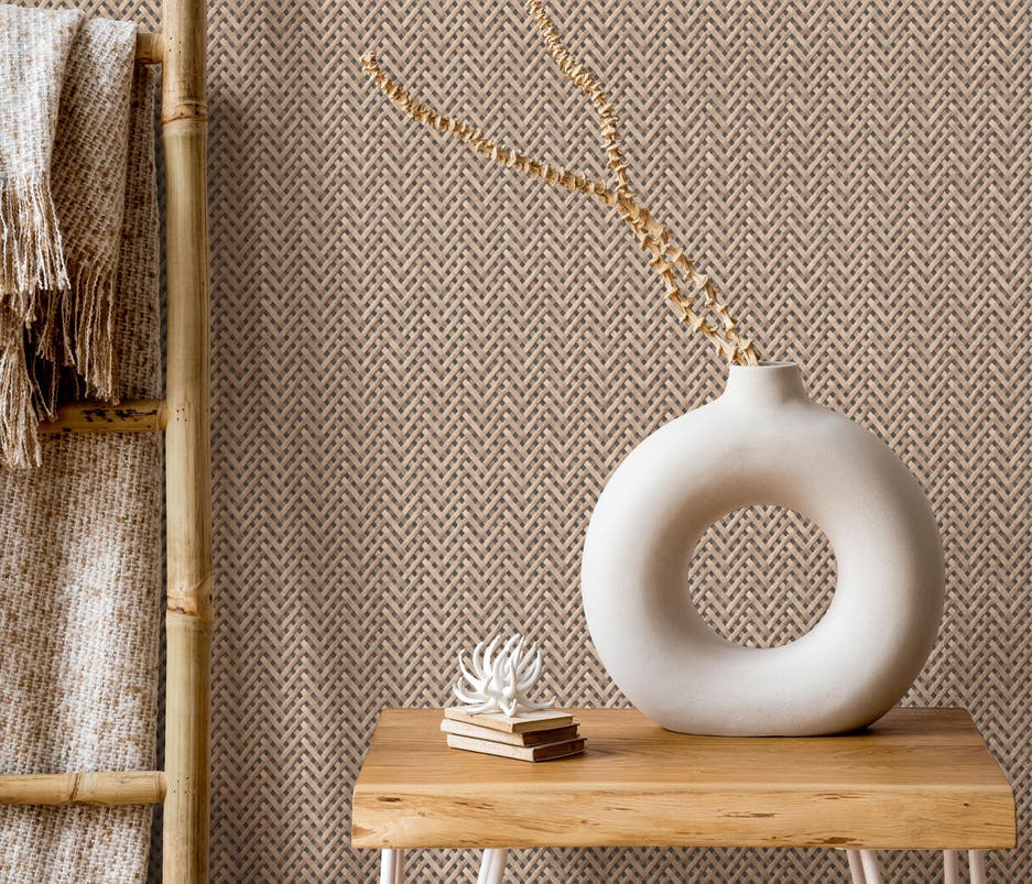 Papel pintado estilo japandi