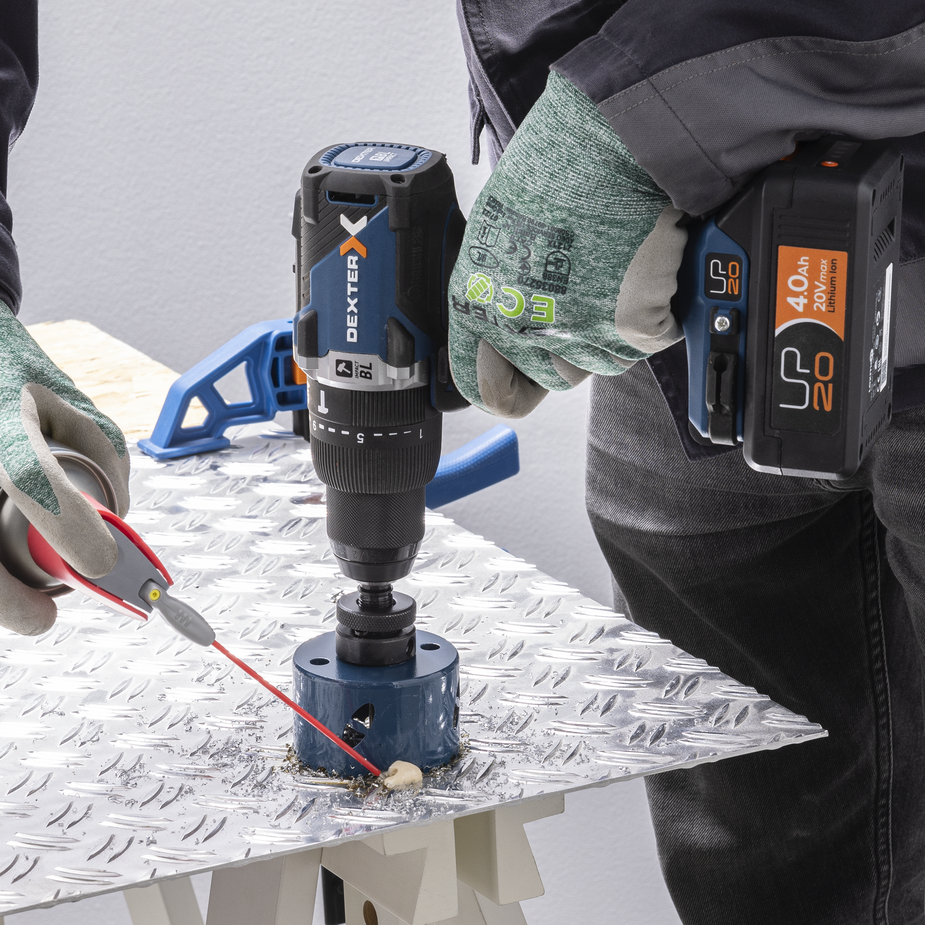 Sierra de corona metal, madera DEXTER- 74 mm - 7